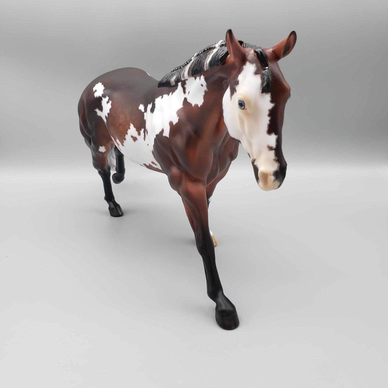 Split Personality OOAK Dappled Bay Overo Running Stock Horse By Myla Pearce Best Offers 10/16/23