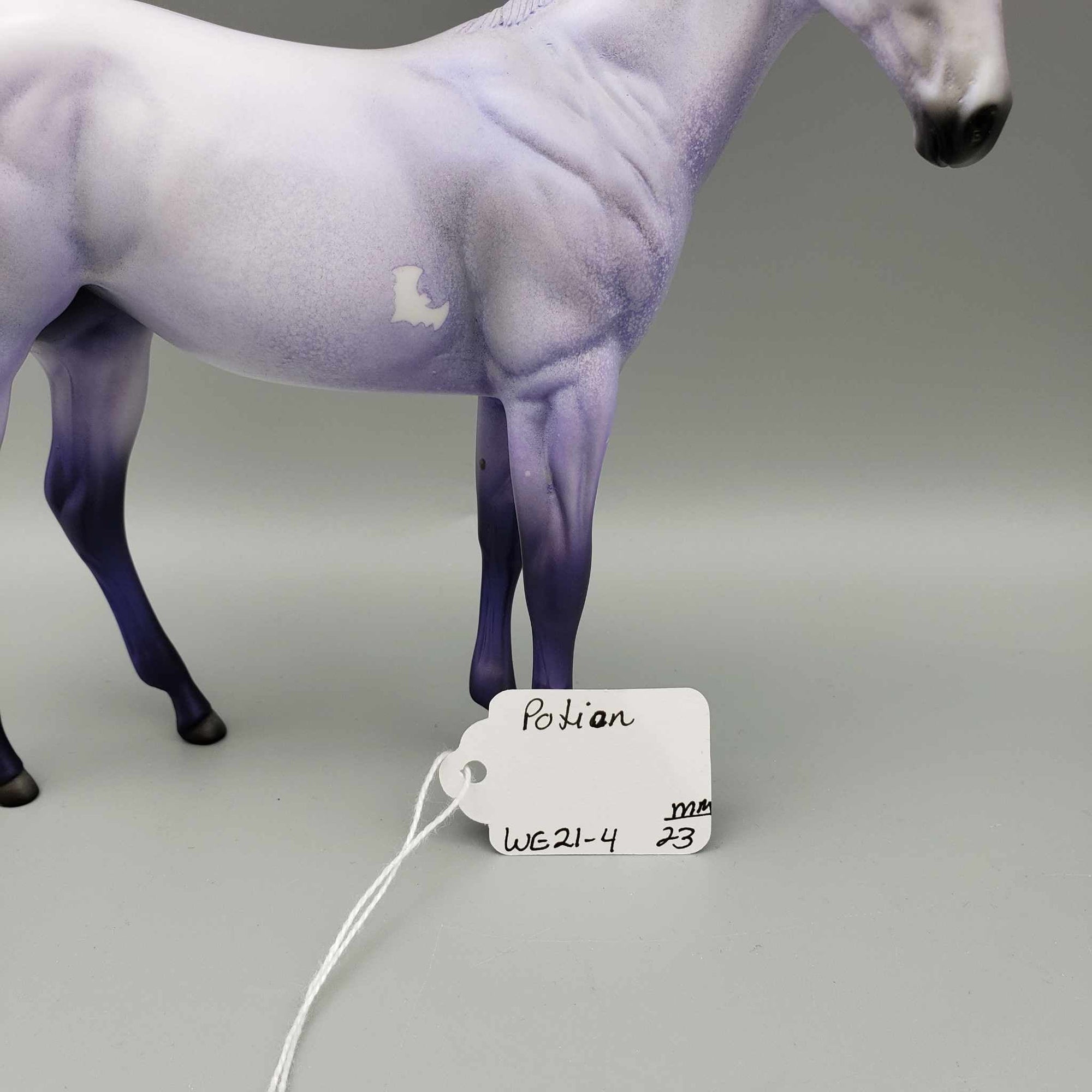 Potion OOAK Halloween Deco Purple Roan w/ Bats Weanling Pebble By Angela Marleau Moonlight Madness 2023 MM23