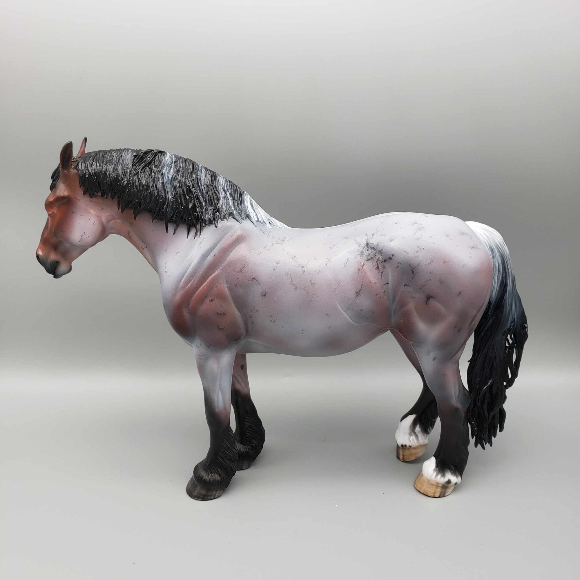 Sleepy Sue OOAK Bay Roan With Cornspots Heavy Draft Mare By Myla Pearce Best Offers 10/16/23