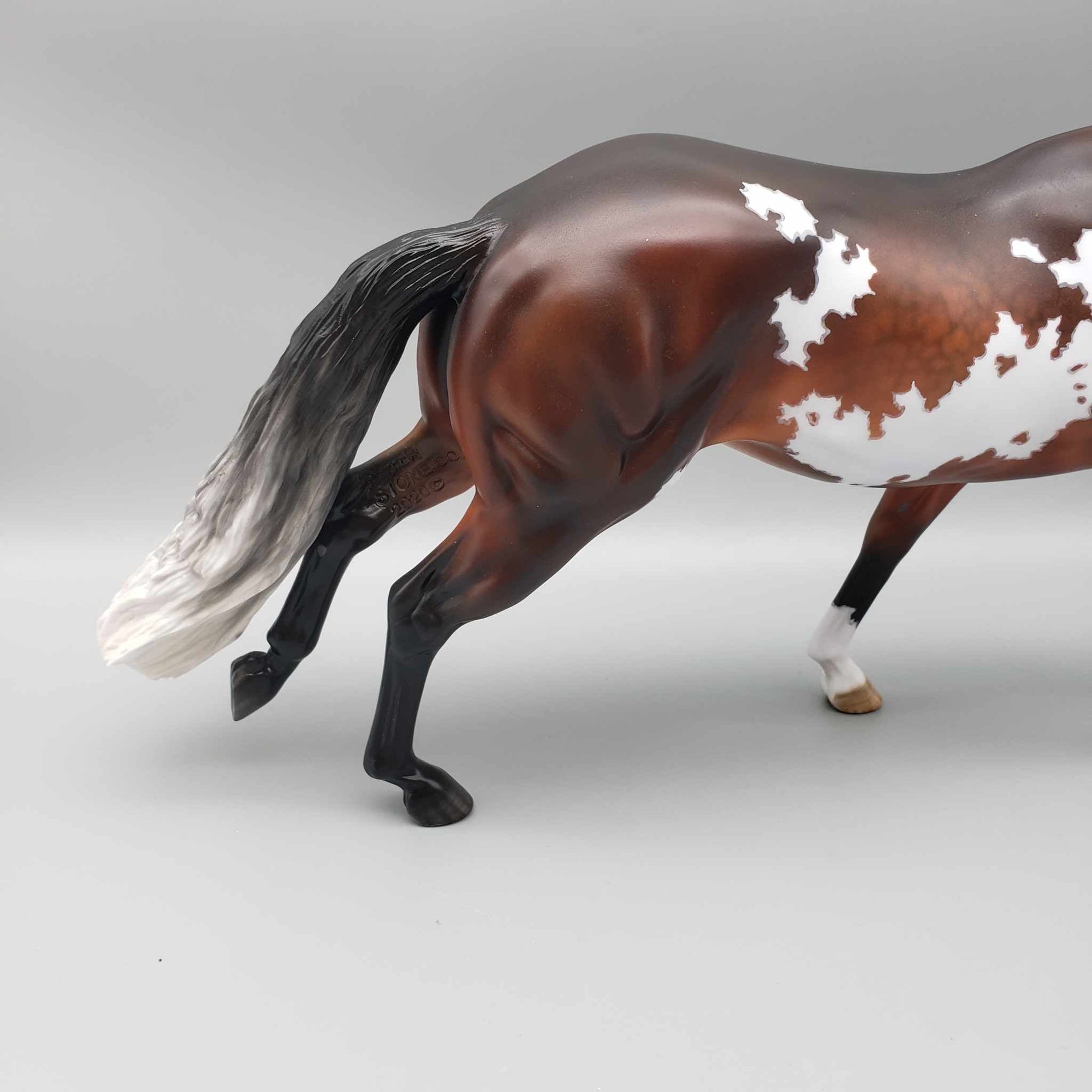 Split Personality OOAK Dappled Bay Overo Running Stock Horse By Myla Pearce Best Offers 10/16/23