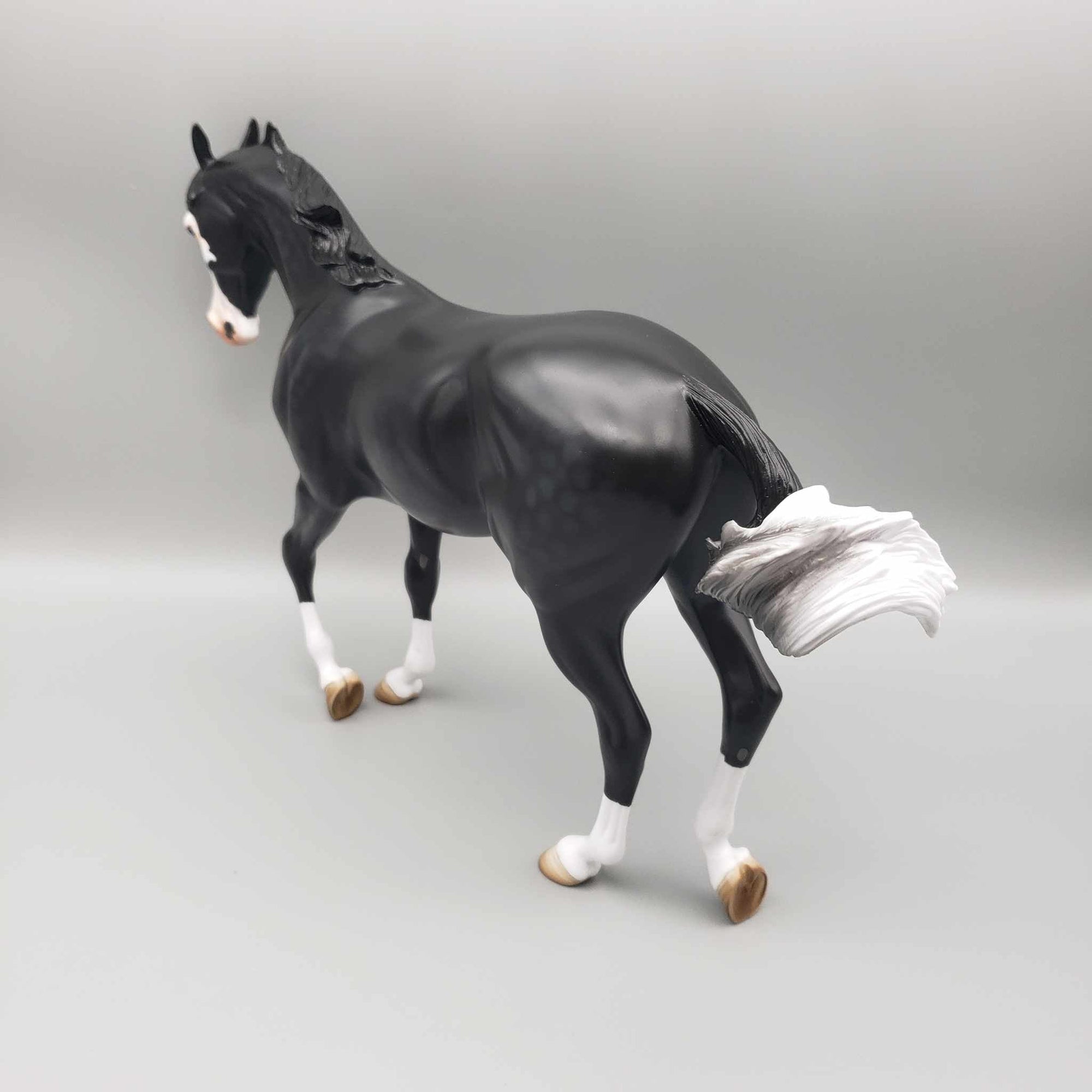 Night Shadows OOAK Halloween Black Pinned Ear Custom Thoroughbred By Angela Marleau MM23