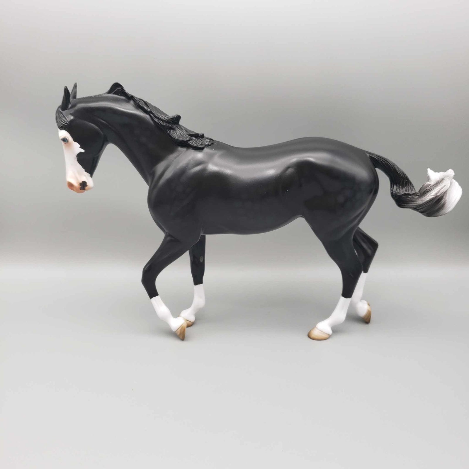 Night Shadows OOAK Halloween Black Pinned Ear Custom Thoroughbred By Angela Marleau MM23