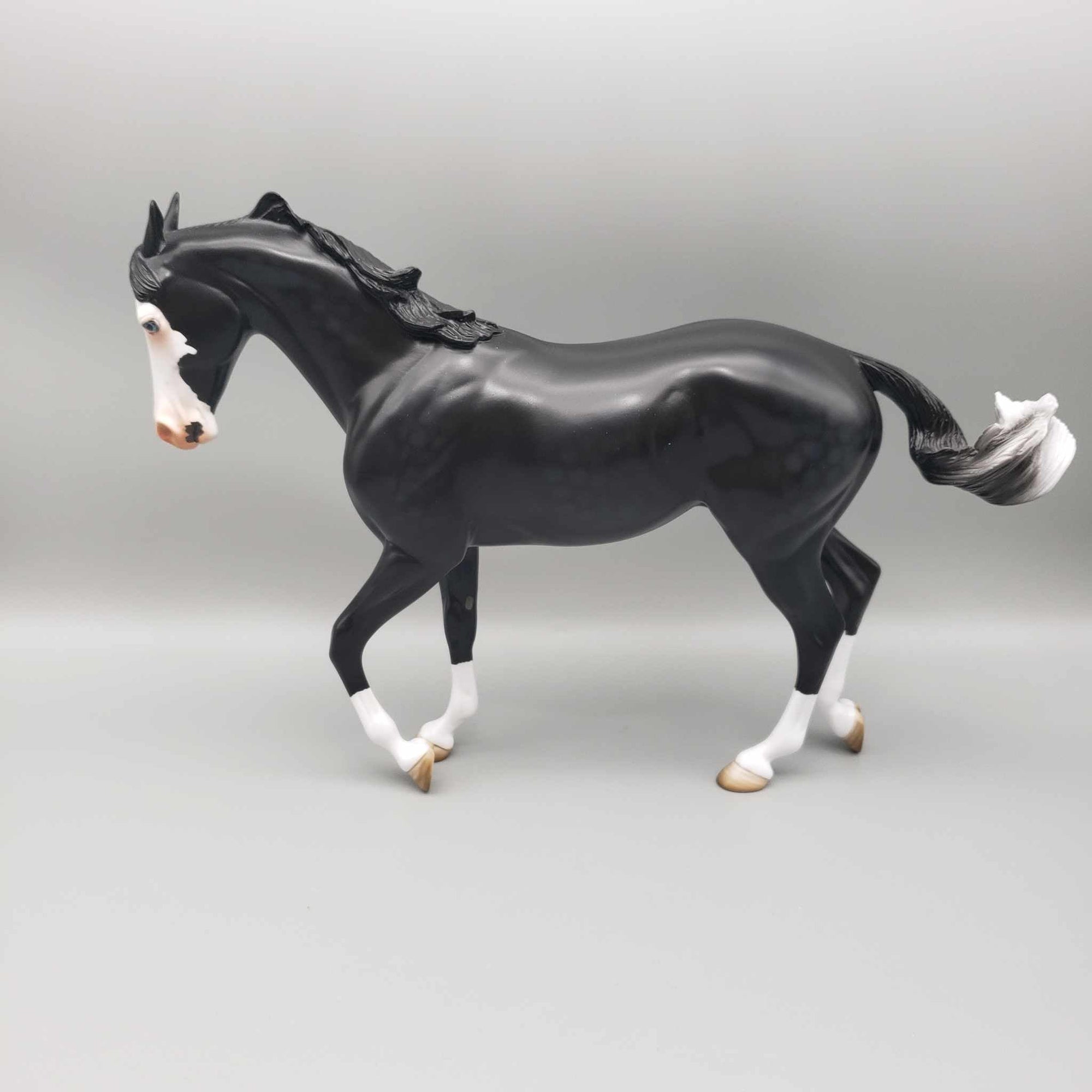 Night Shadows OOAK Halloween Black Pinned Ear Custom Thoroughbred By Angela Marleau MM23