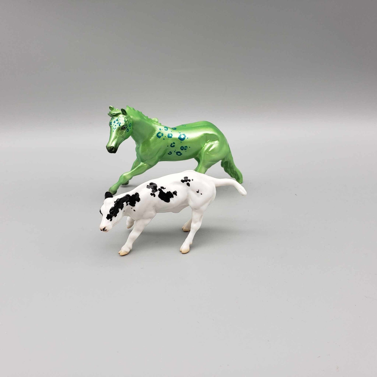 Bhamphath & Calf OOAK Neon Green Blacklight Reactive Cutter & Alien Calf Chip LE-30 By Jess Hamill Moonlight Madness 2023 MM23