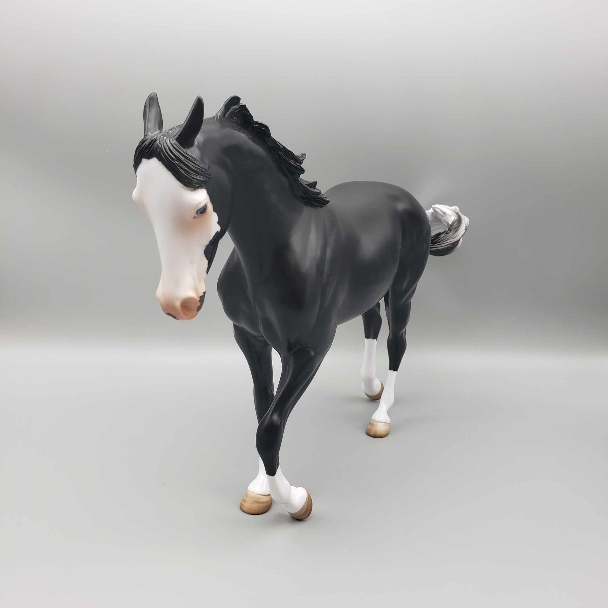 Night Shadows OOAK Halloween Black Pinned Ear Custom Thoroughbred By Angela Marleau MM23