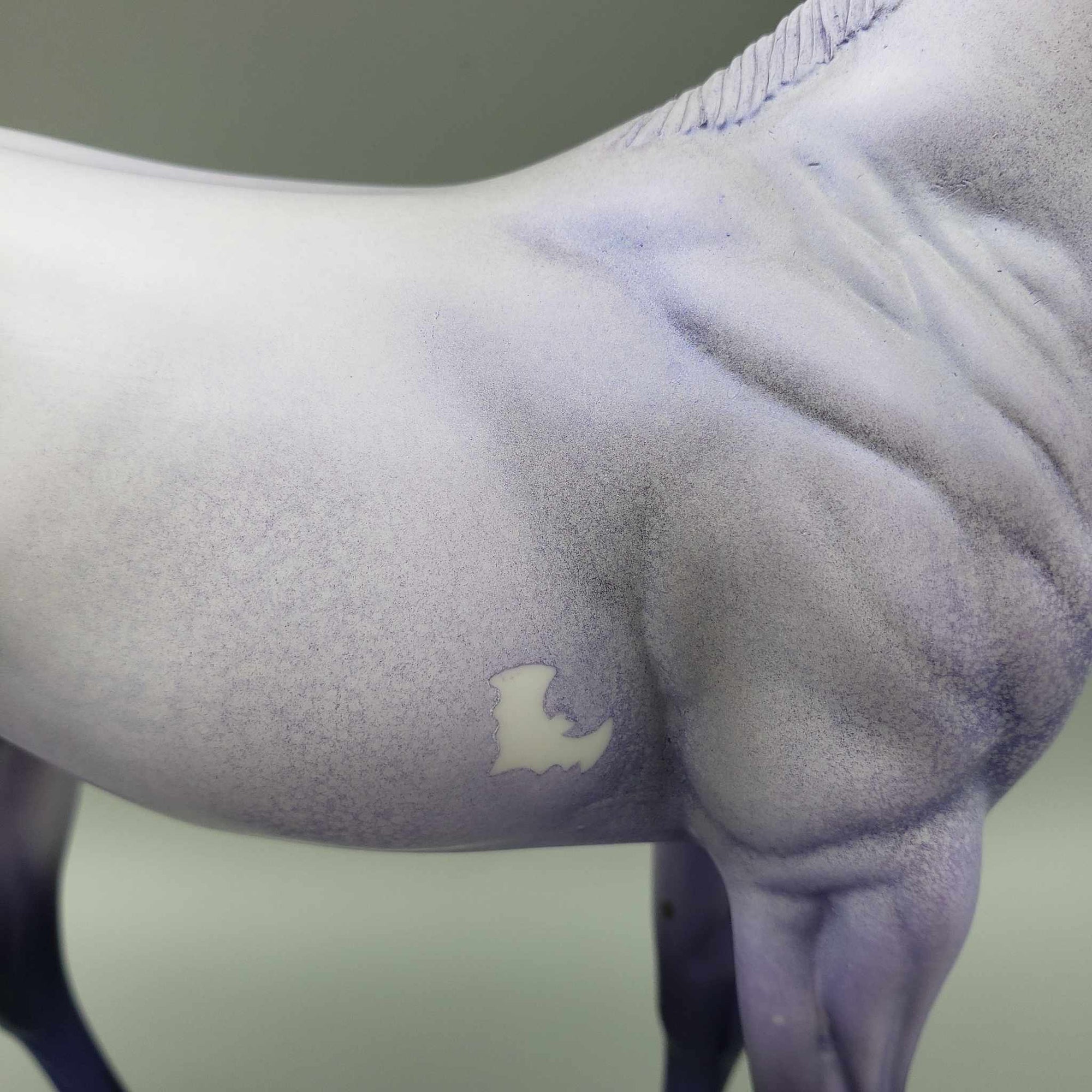 Potion OOAK Halloween Deco Purple Roan w/ Bats Weanling Pebble By Angela Marleau Moonlight Madness 2023 MM23