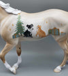 Holiday Buddies OOAK Palomino W/ Dog &amp; kitty Presents Deco Thoroughbred By Jess Hamill Holiday Sale HS23