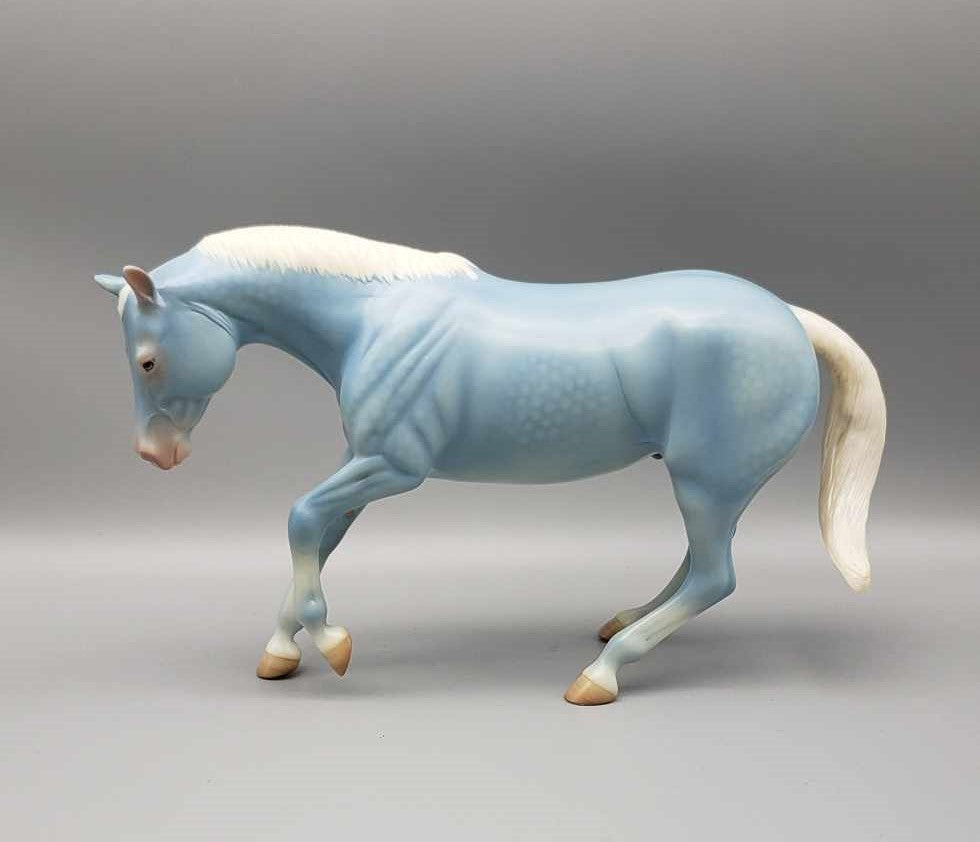 Vintage OOAK Dappled Wedgewood Deco Performance Horse By Angela Marleau Holiday Sale HS23