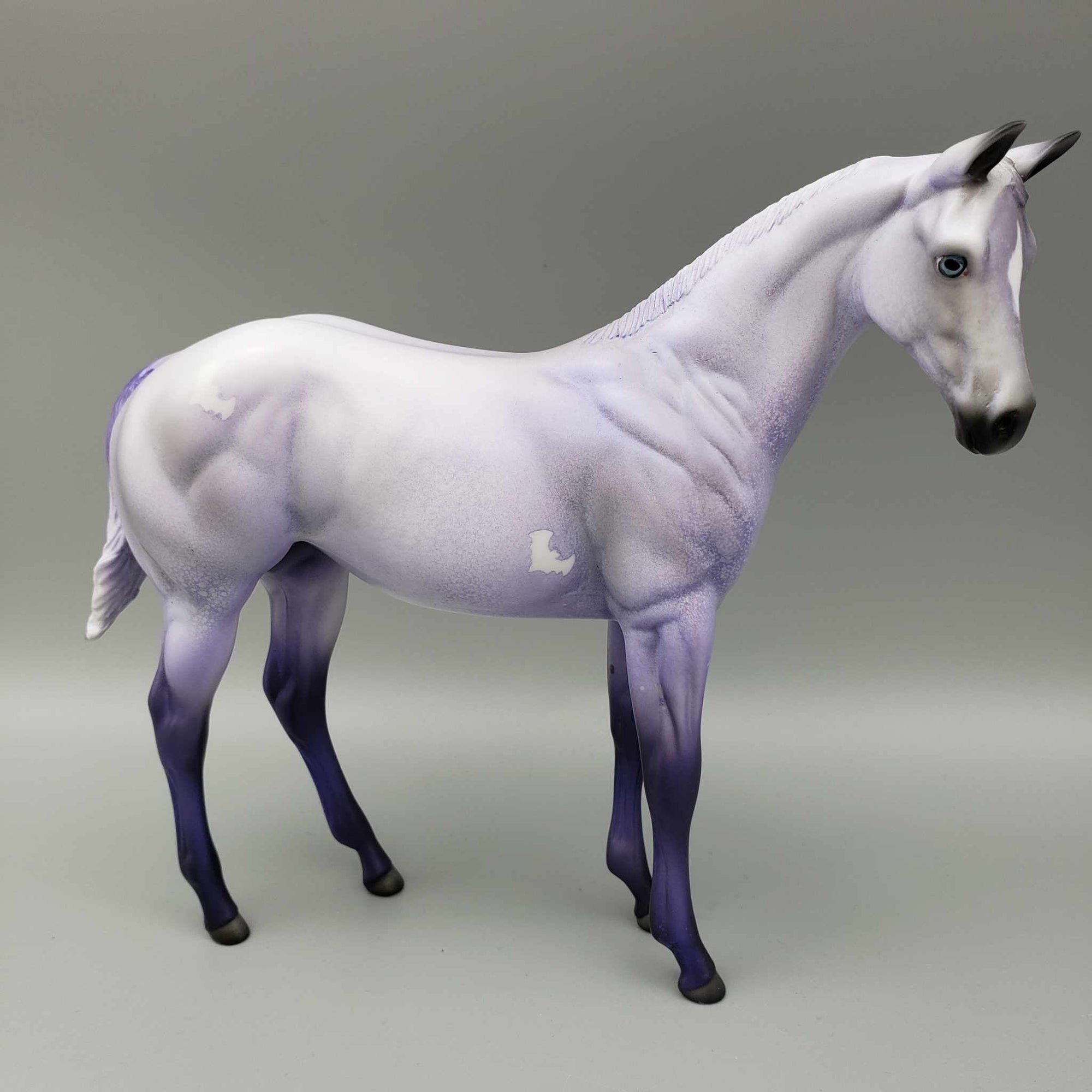 Potion OOAK Halloween Deco Purple Roan w/ Bats Weanling Pebble By Angela Marleau Moonlight Madness 2023 MM23