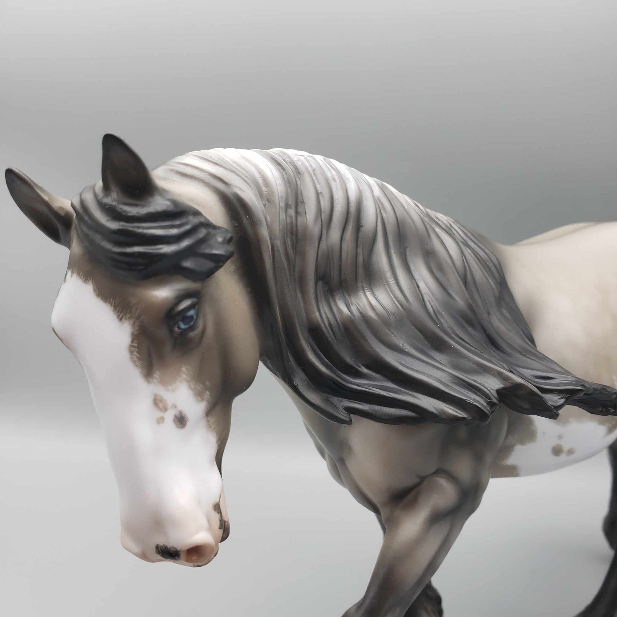 Spirit of Christmas OOAK Customized Dappled Grulla Overo Irish Cob By Julie Keim Holiday Sale HS23