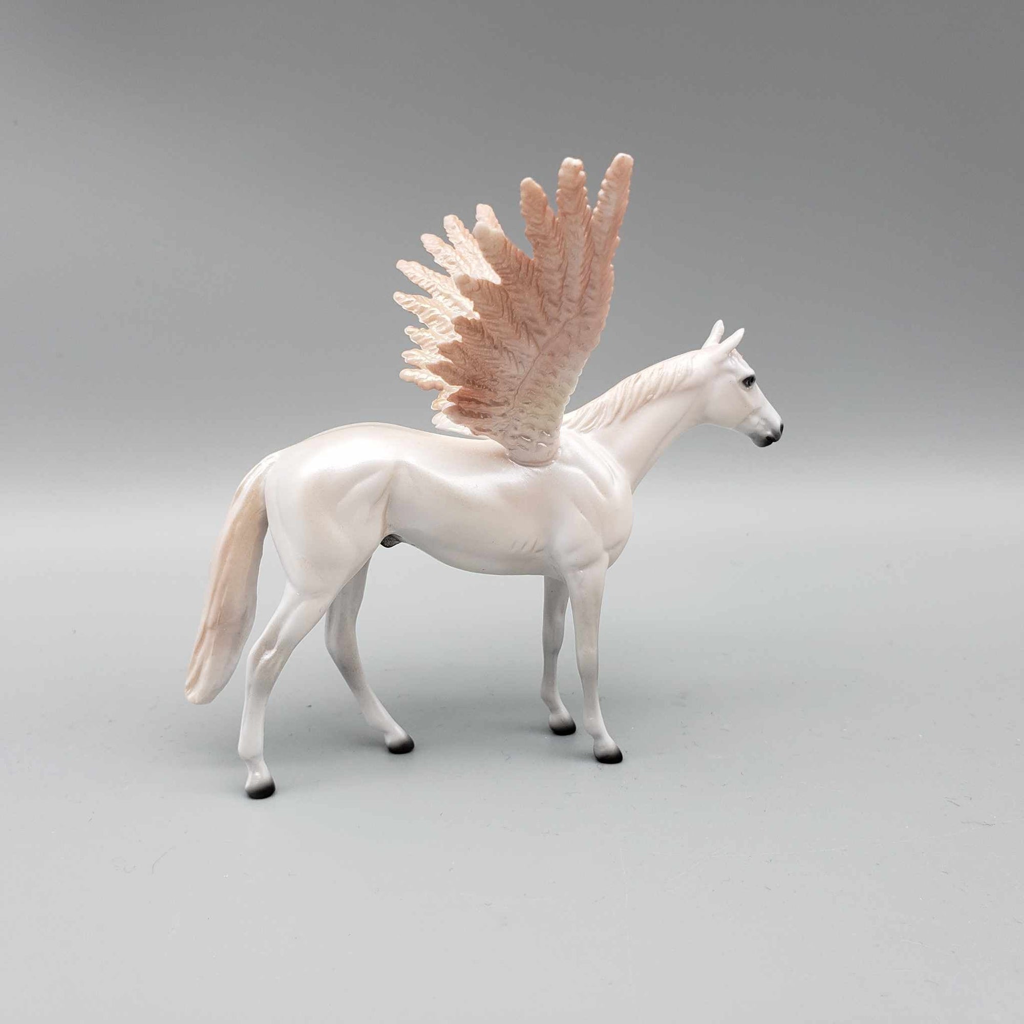 Joyous OOAK Deco  Champagne Angel Winged Thoroughbred Chip By Carrie Keller Holiday Sale HS23