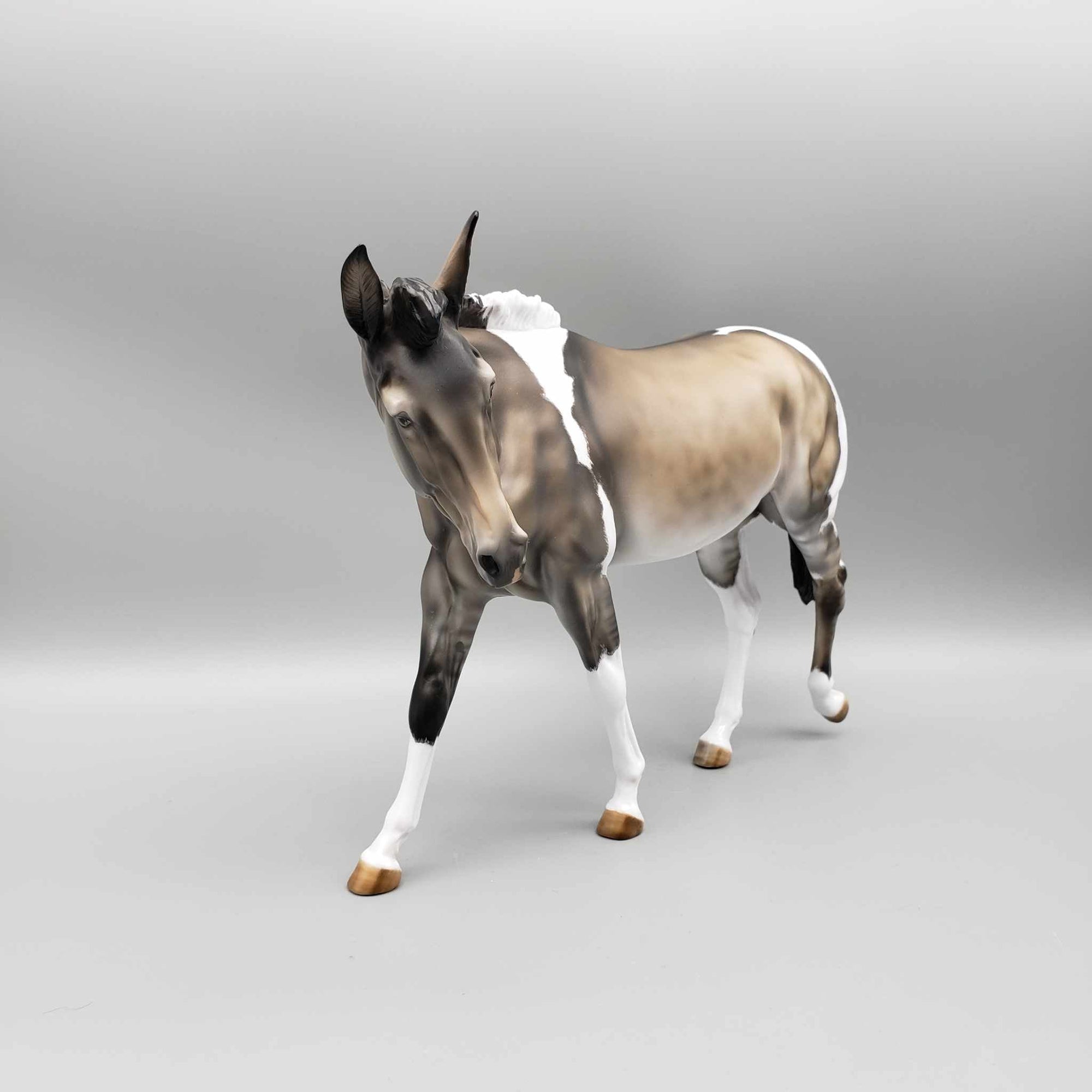 Pa-Rum Pum Pum Pum OOAK Grulla Tobiano Custom Mule By Julie Keim Holiday Best Offers 12/11/23