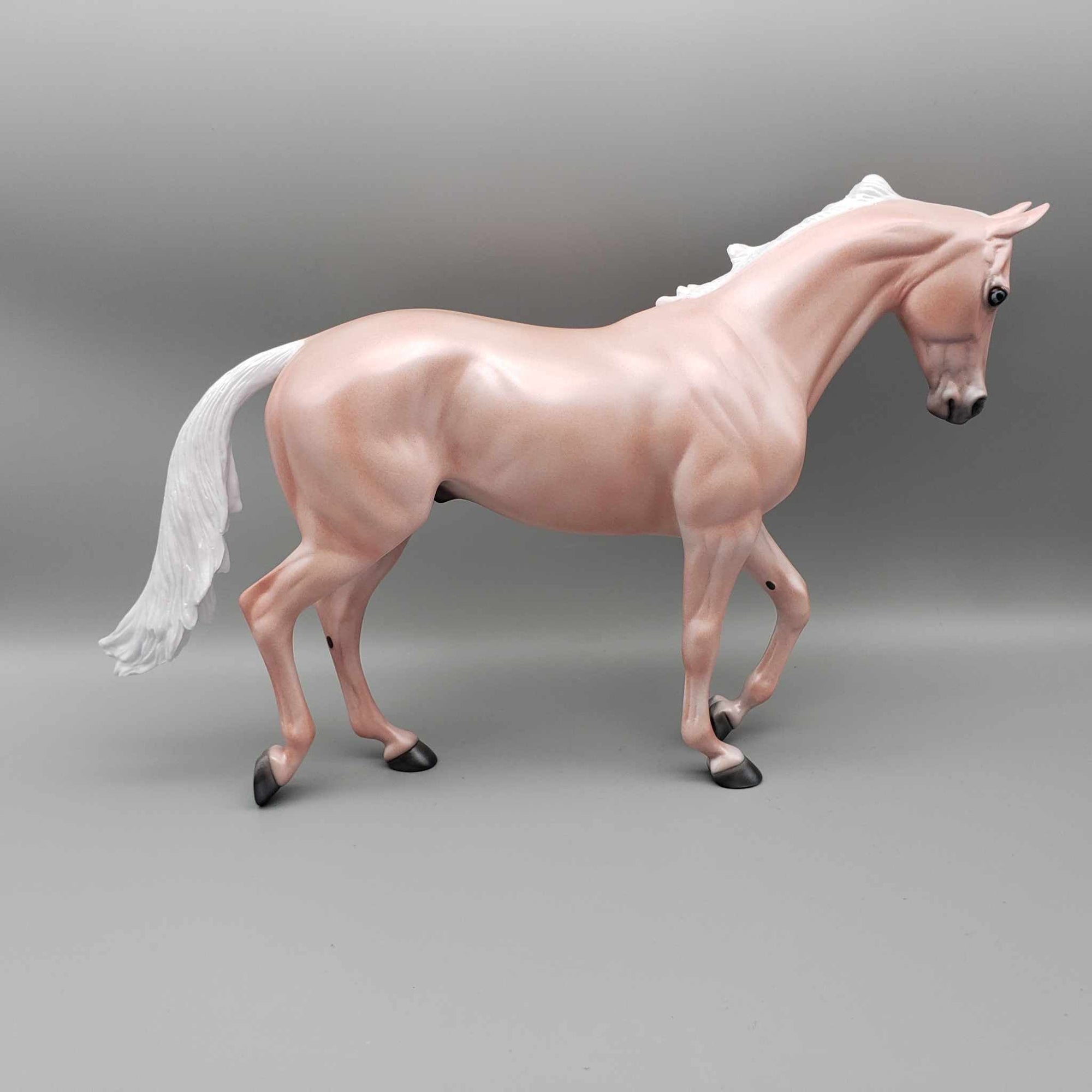 Pink Puff OOAK Deco Pink W/ Snowflake Star Marking Thoroughbred By Carrie Keller Holiday Sale HS23