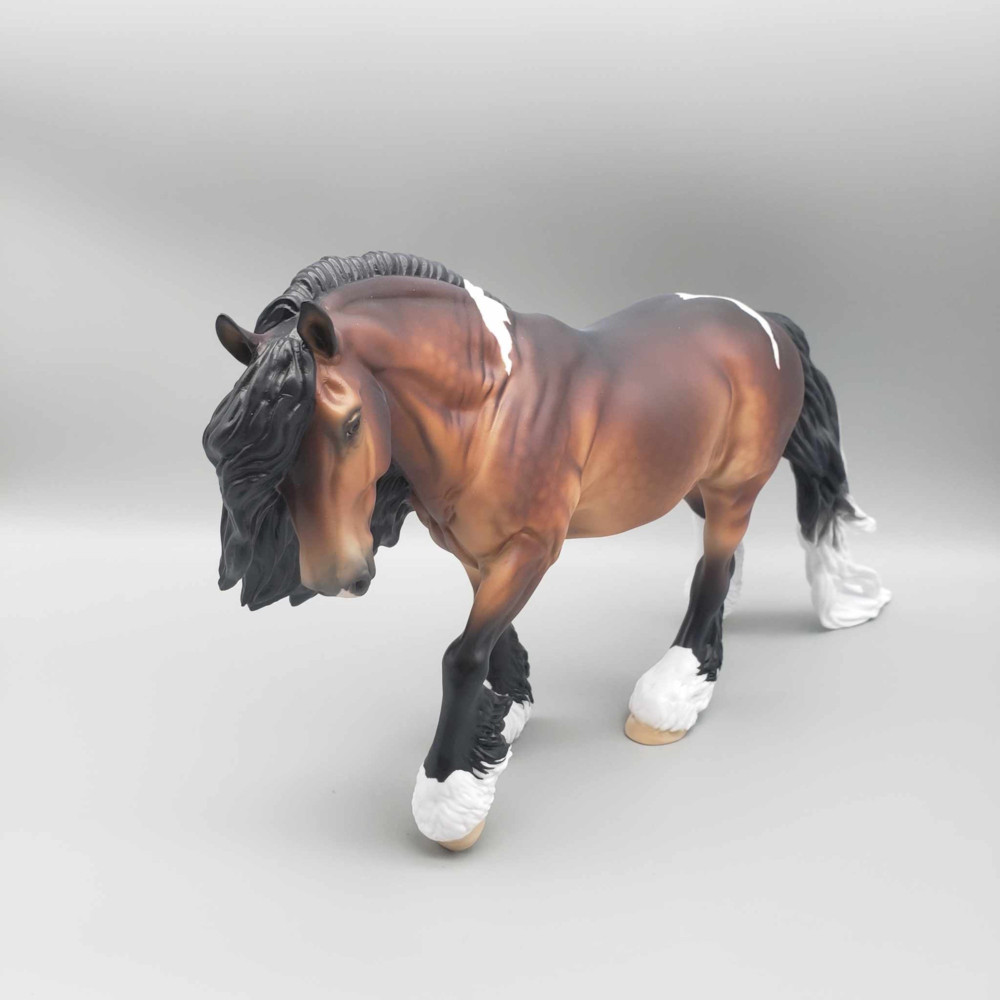 Blazing Bright OOAK Dappled Bay Minimal Tobiano Cob By Ellen Robbins Holiday Sale HS23