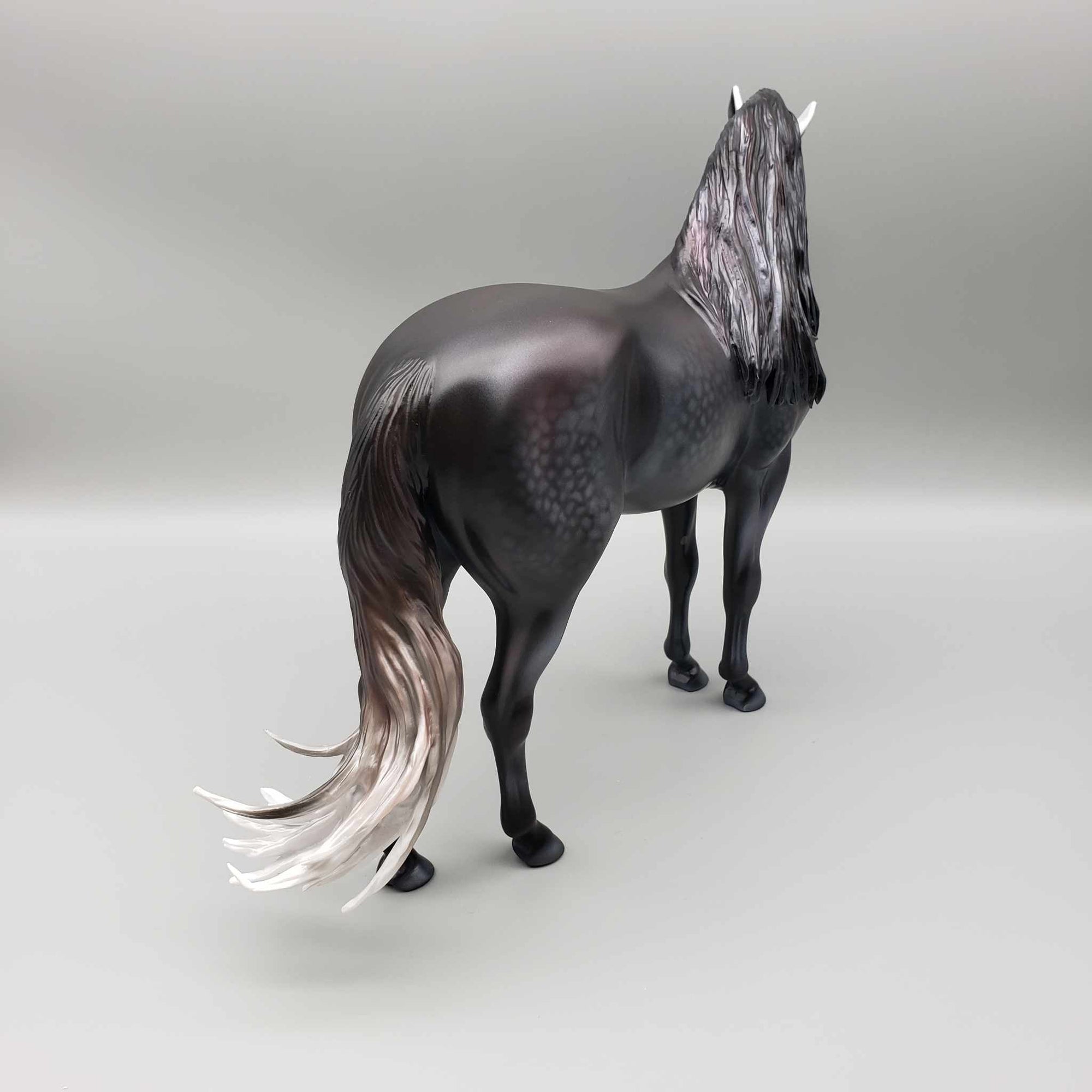 Luna del Cazardor OOAK Dappled Black Going Grey Andalusian By Carrie Keller BEST OFFER Moonlight Madness 2023 MM23