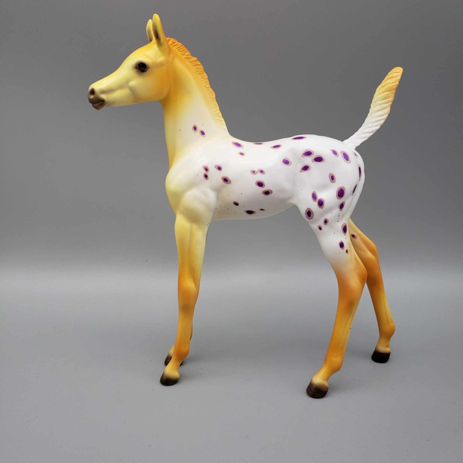 Witches Brew OOAK Halloween Deco Orange / Purple Blanket Appaloosa Arabian Foal Pebble By Ellen Robbins Moonlight Madness 2023 MM23