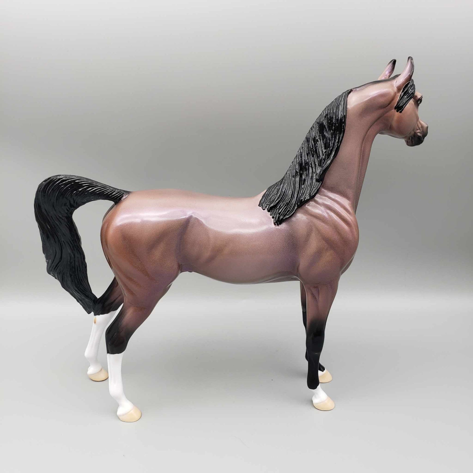 Ace Of Wands  OOAK Holographic Bay Roan Glossy Arabian By Ellen Robins Moonlight Madness 2023 MM23