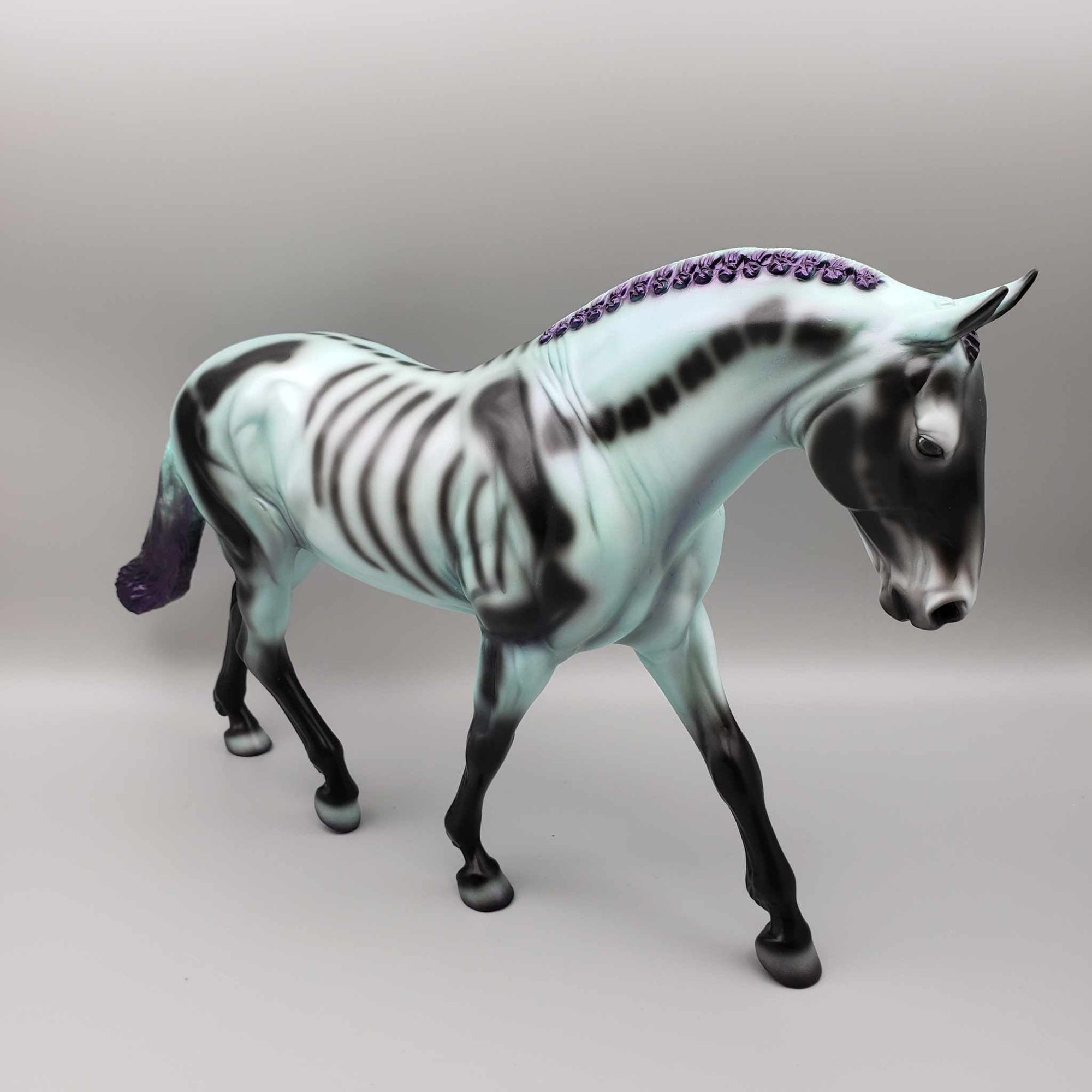 Plutonium  OOAK Halloween Deco Light Green Skeleton Irish Draft By Ellen Robbins &amp; Jess Hamill FALL FACEBOOK AUCTION Moonlight Madness 2023 MM23