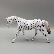 Everything Fright OOAK Halloween Deco Purple/ Bluregreen-Colorshift Leopard Appaloosa Warmblood Pebble By Ellen Robbins Moonlight Madness 2023 MM23