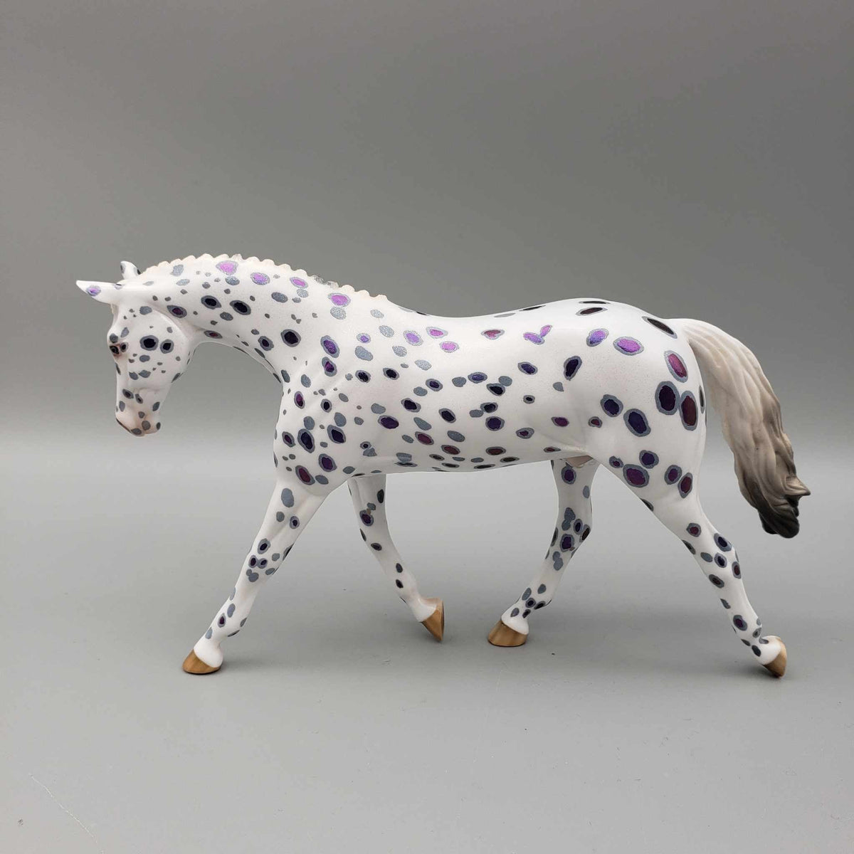 Everything Fright OOAK Halloween Deco Purple/ Bluregreen-Colorshift Leopard Appaloosa Warmblood Pebble By Ellen Robbins Moonlight Madness 2023 MM23