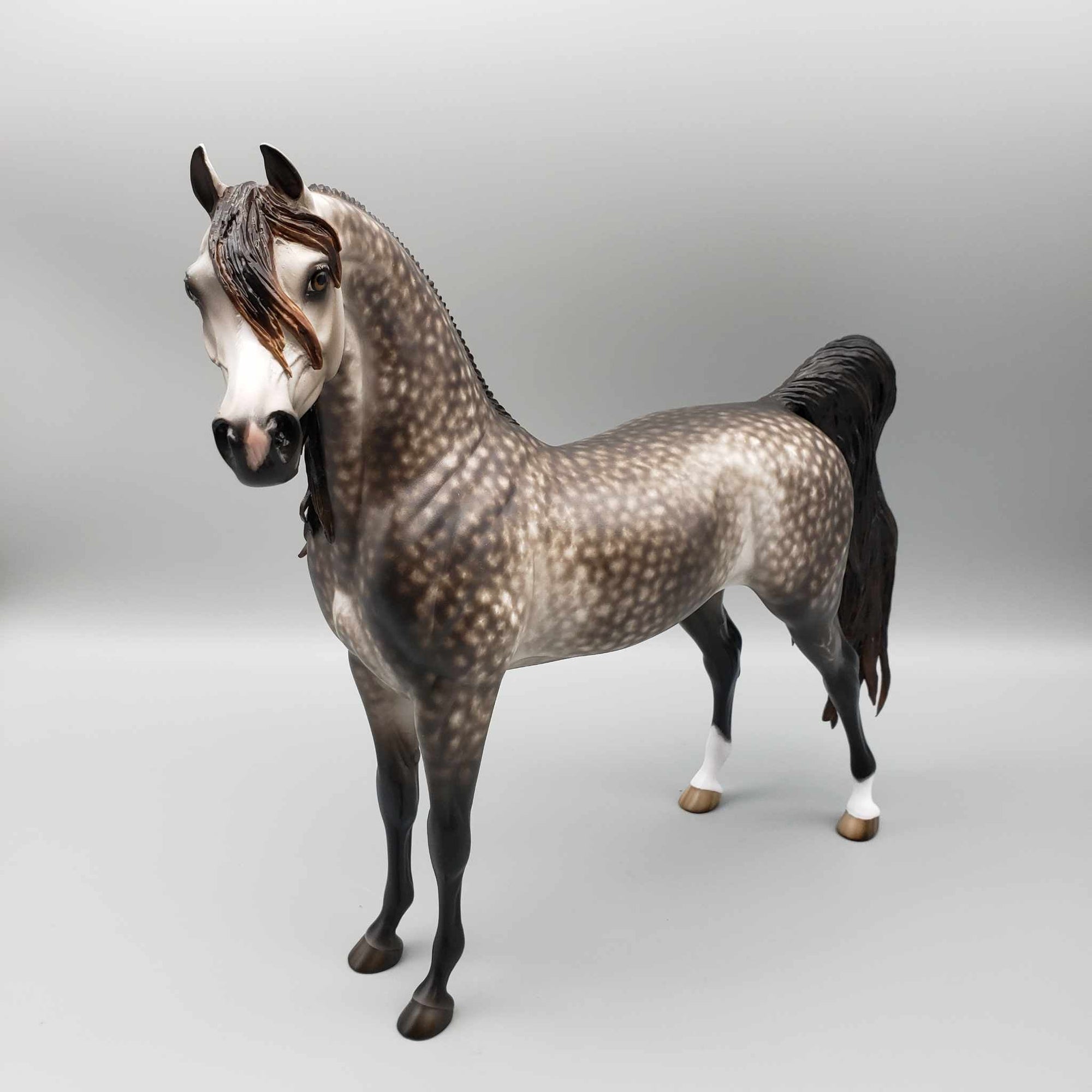 Polar Vortex OOAK Dark Grey Dappled Arabian Stallion By Sheryl Leisure Best Offers 10/23/23