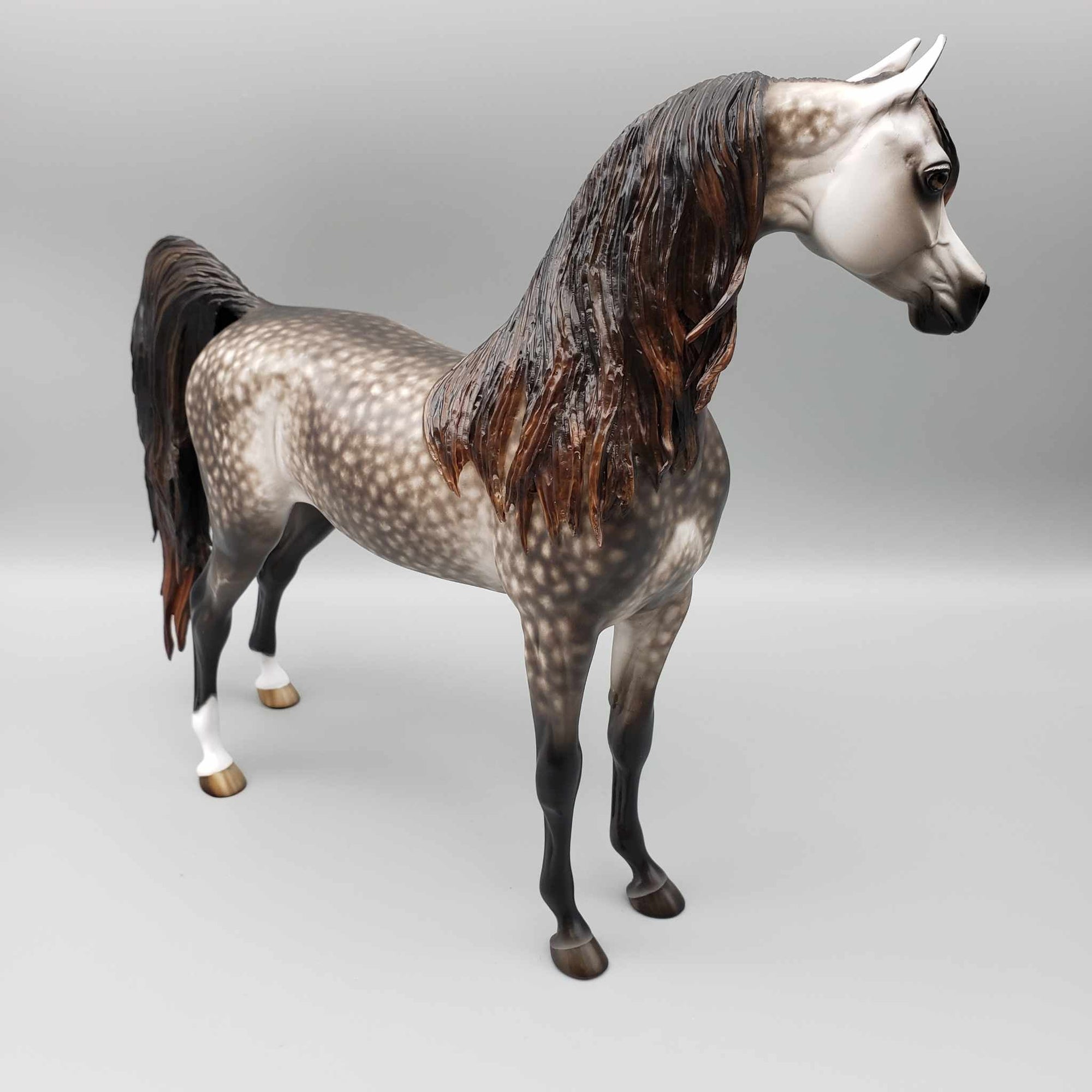 Polar Vortex OOAK Dark Grey Dappled Arabian Stallion By Sheryl Leisure Best Offers 10/23/23