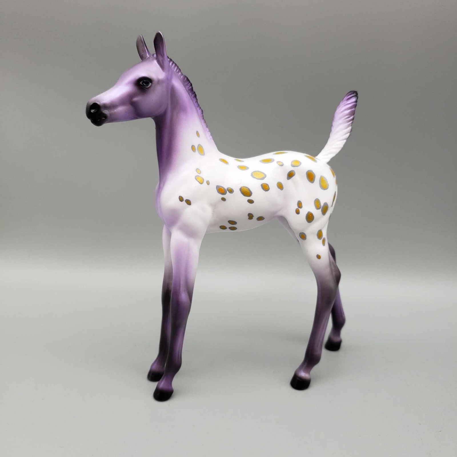 Goblins Stew OOAK Halloween Deco Purple / Orange Blanket Appaloosa W/ Blacklight Arabian Foal Pebble By Ellen Robbins Moonlight Madness 2023 MM23