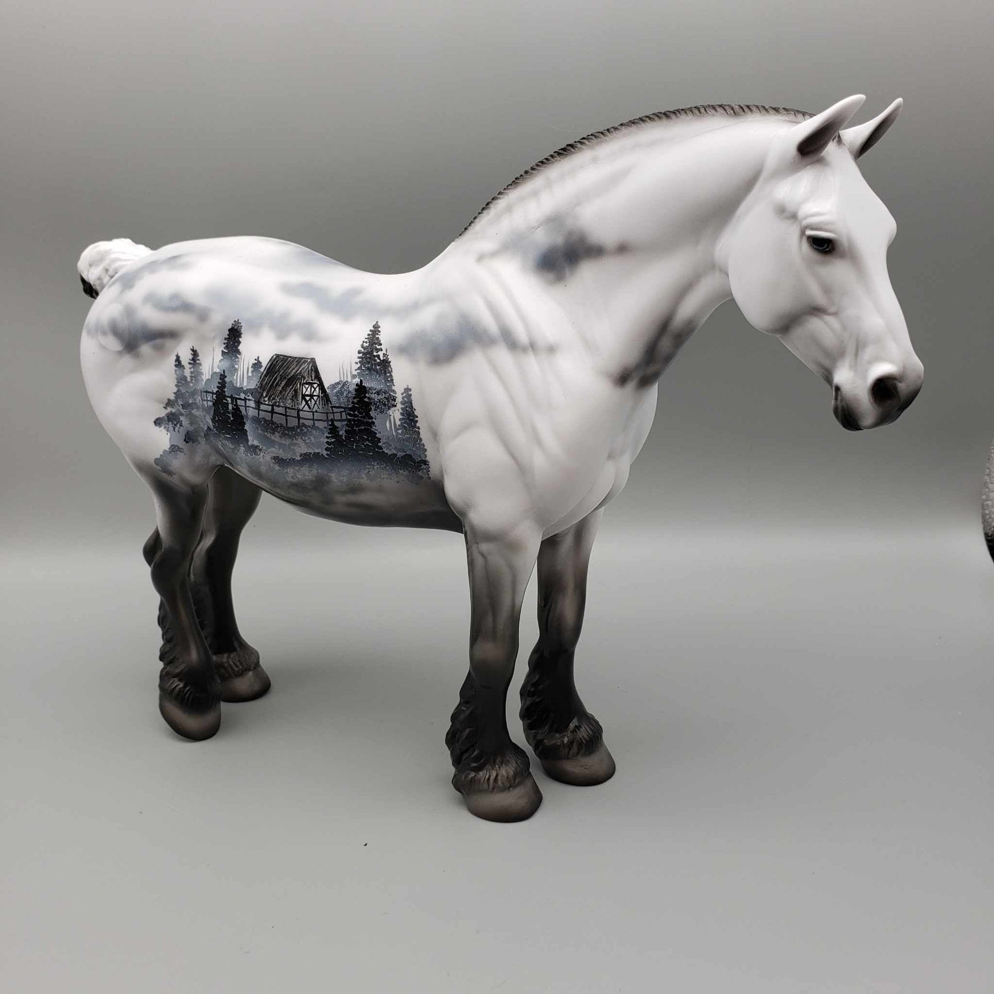 Charnel Lane OOAK Decorator Cabin in the Lane Scene Heavy Draft Mare By Dawn Quick BEST OFFER Moonlight Madness 2023 MM23