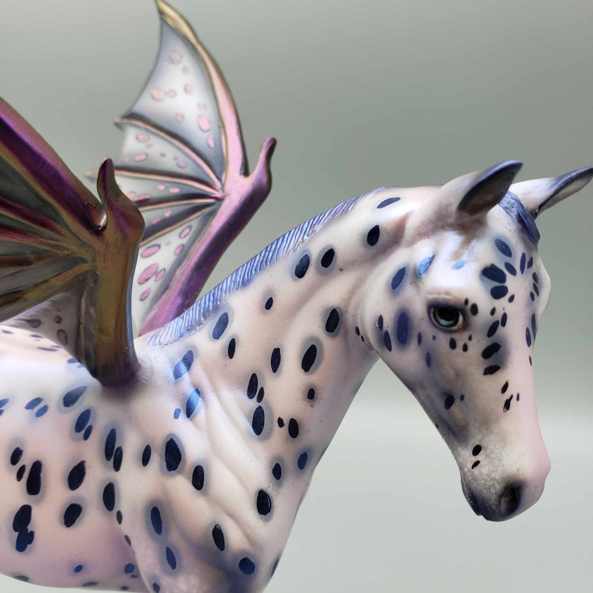 Crazy A-Bat You OOAK Purple Appaloosa Bat Wing Weanling By Julie Keim BEST OFFER Moonlight Madness 2023 MM23