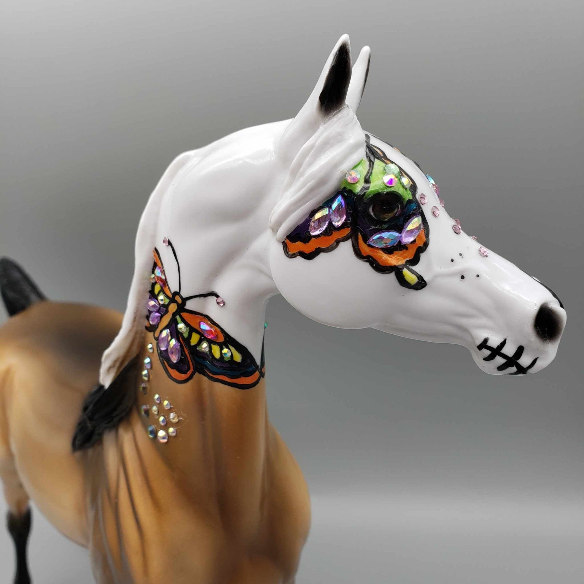 Alta OOAK Sugar Skull Bay Arabian By Dawn Quick Facebook Auction Fall Into Autumn Random Drop Sale 9/23