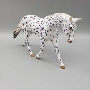 Everything Fright OOAK Halloween Deco Purple/ Bluregreen-Colorshift Leopard Appaloosa Warmblood Pebble By Ellen Robbins Moonlight Madness 2023 MM23