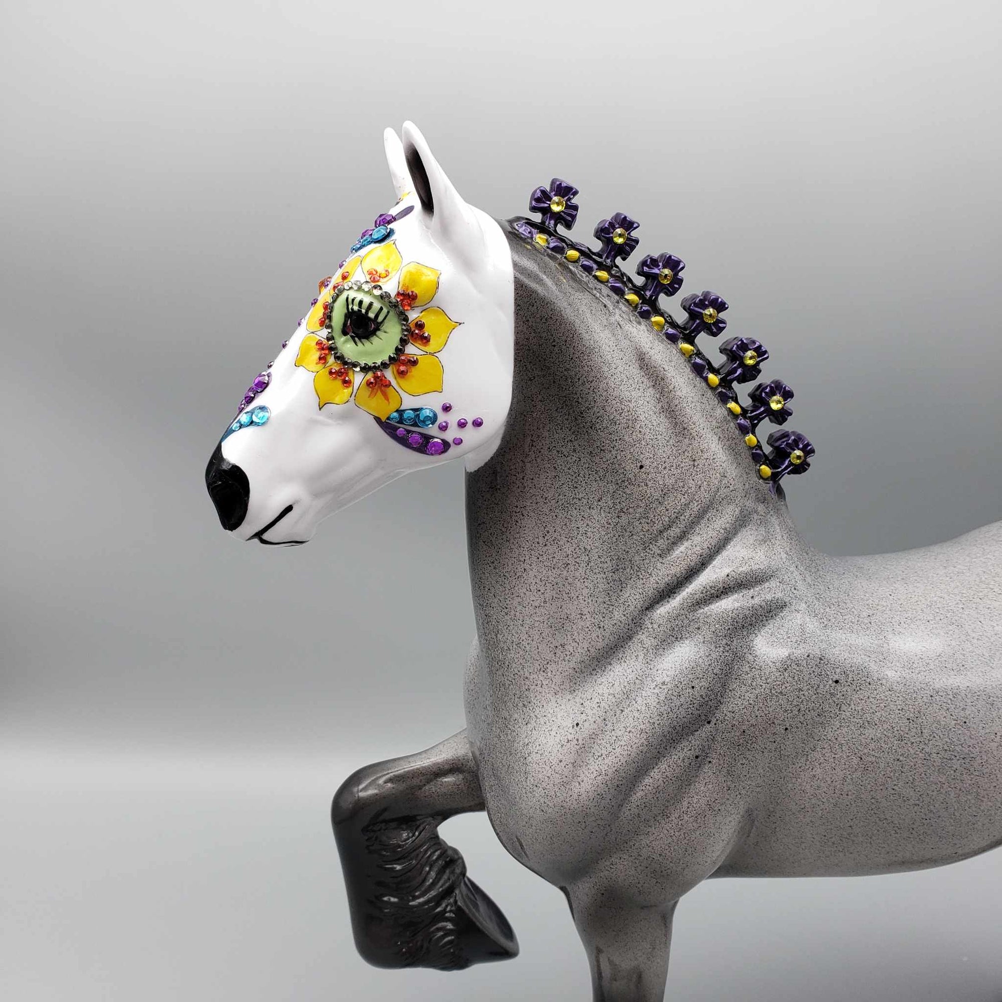 Wisteria Whispers OOAK Sugar Skull Trotting Draft By Dawn Quick Facebook Auction MM23