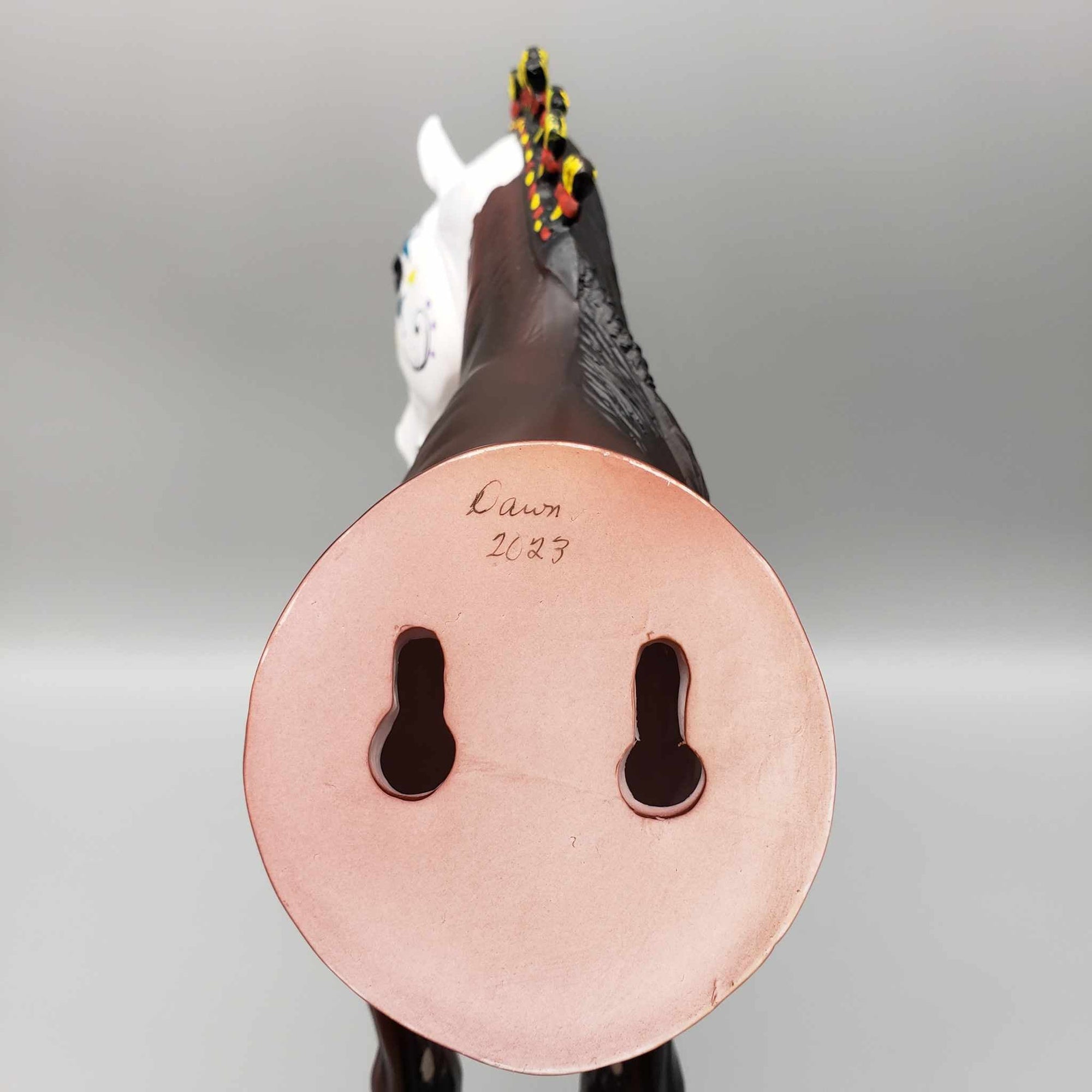 Sweet Calavera OOAK 1/2 Standing Draft Wall Decor Sugar Skull By Dawn Quick Moonlight Madness 2023 MM23