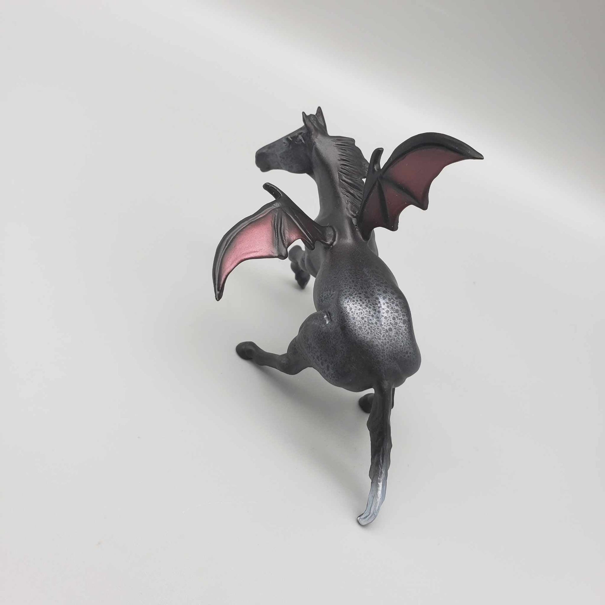 Obsidian OOAK Deco Black w/ Maroon Batwing Cutter Chip By Angela Marleau Moonlight Madness 2023 MM23