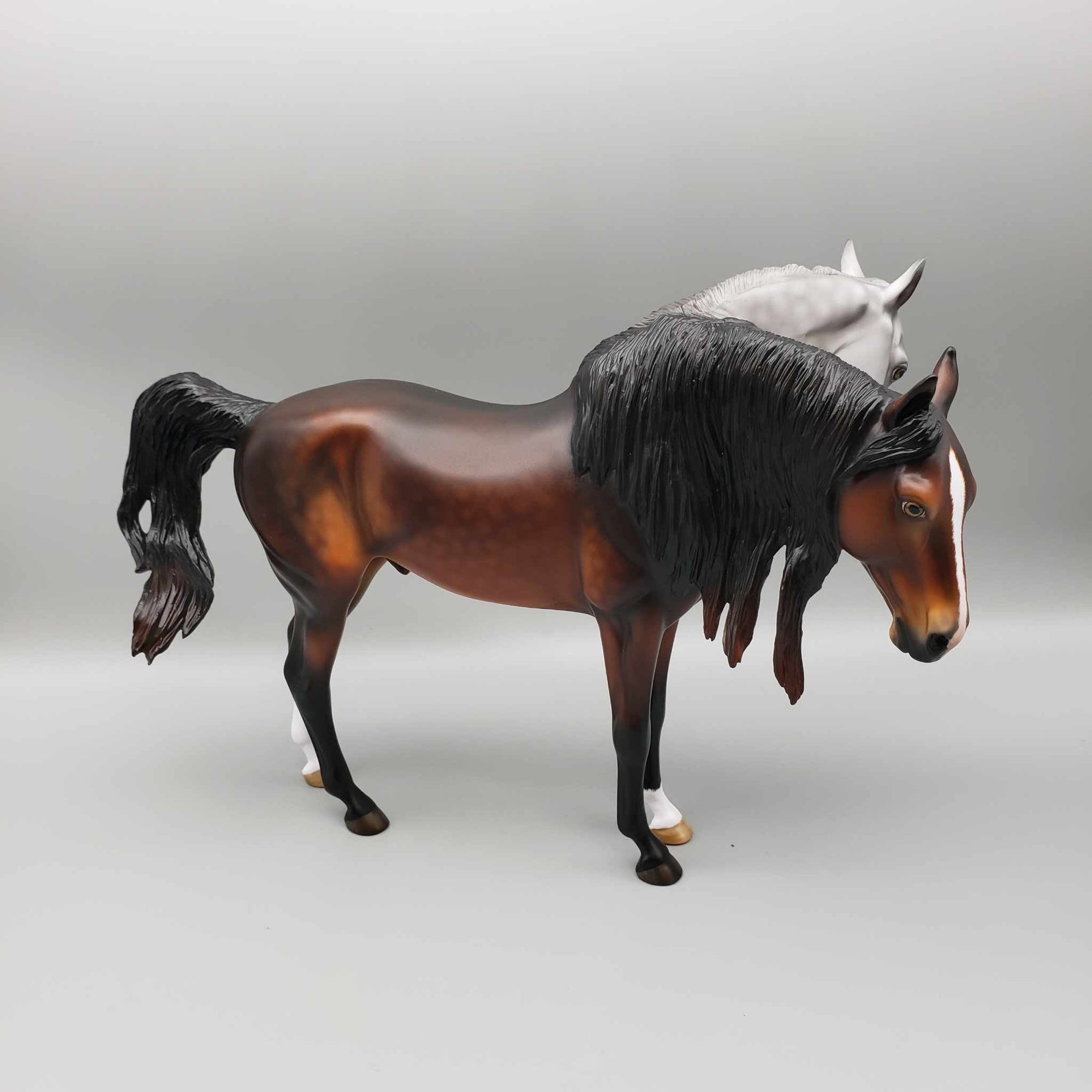 What In Tarnation OOAK Two Headed Bay and Grey Andalusian By Angela Marleau BEST OFFER Moonlight Madness 2023 MM23