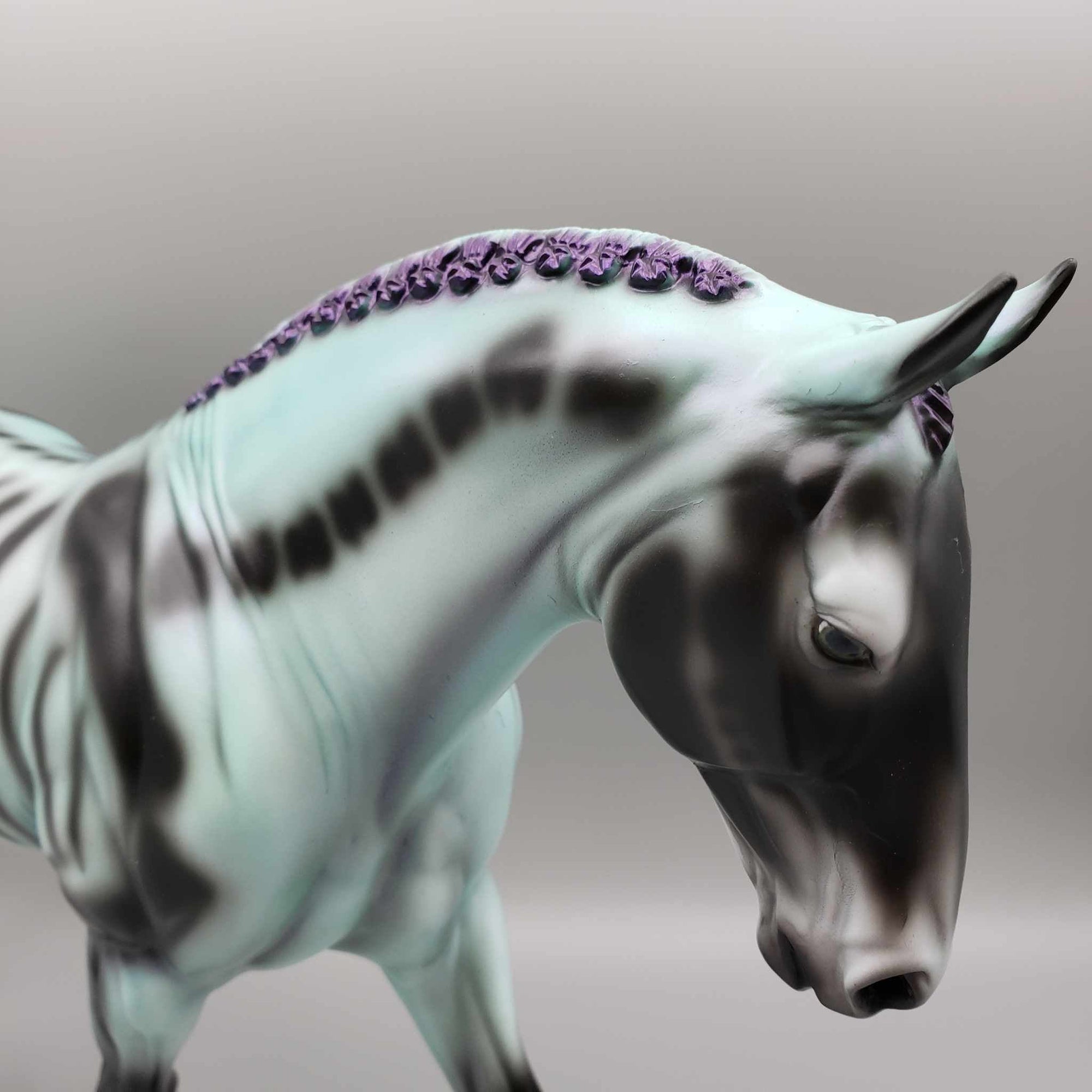 Plutonium  OOAK Halloween Deco Light Green Skeleton Irish Draft By Ellen Robbins &amp; Jess Hamill FALL FACEBOOK AUCTION Moonlight Madness 2023 MM23