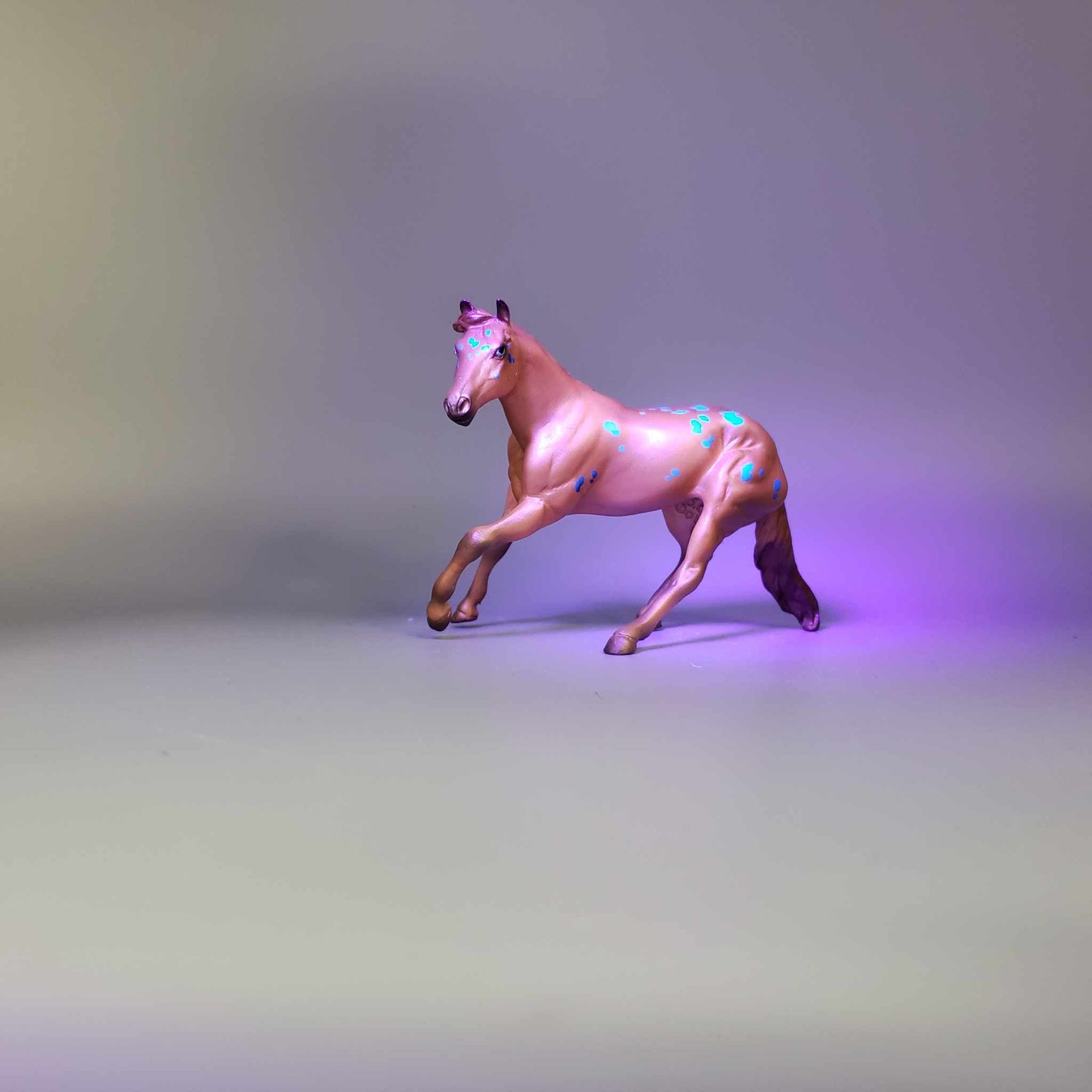 Drotix &amp; Calf OOAK Orange Blacklight Reactive Cutter &amp; Alien Calf Chip LE-30 By Jess Hamill Moonlight Madness 2023 MM23