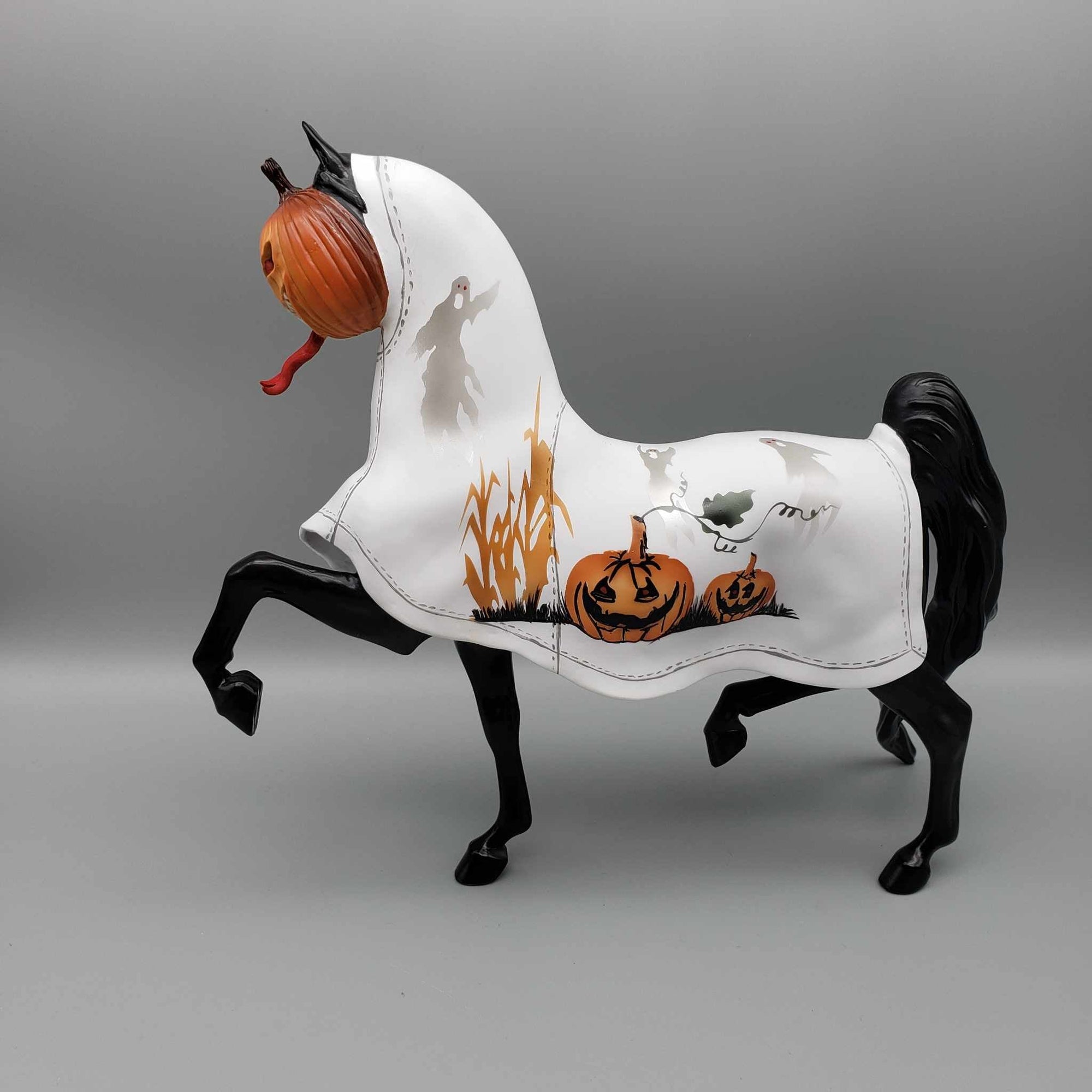 Haunted Harvest OOAK Ghost Sheet Pumpkin Masked Decorator Saddlebred By Dawn Quick BEST OFFER Moonlight Madness 2023 MM23