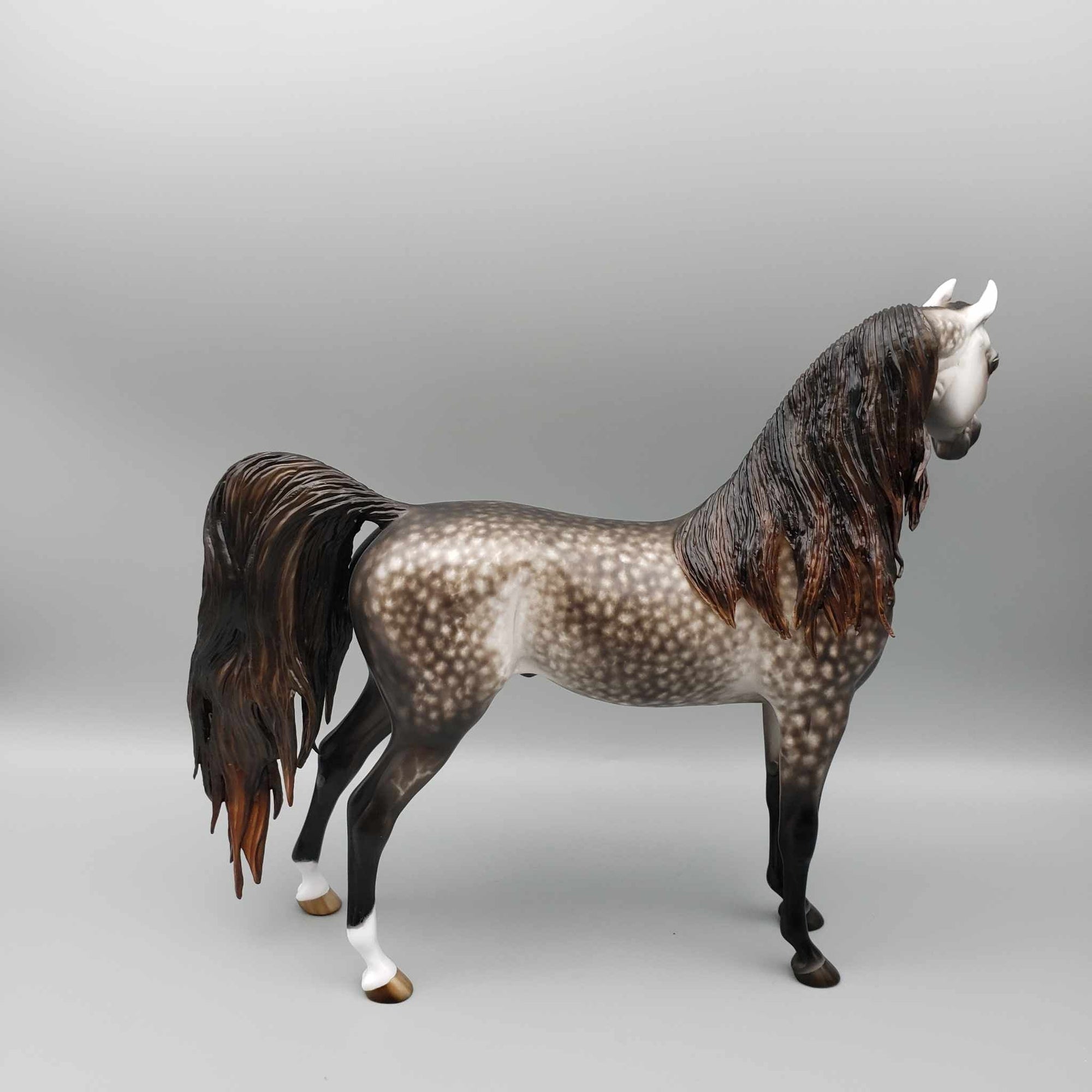 Polar Vortex OOAK Dark Grey Dappled Arabian Stallion By Sheryl Leisure Best Offers 10/23/23
