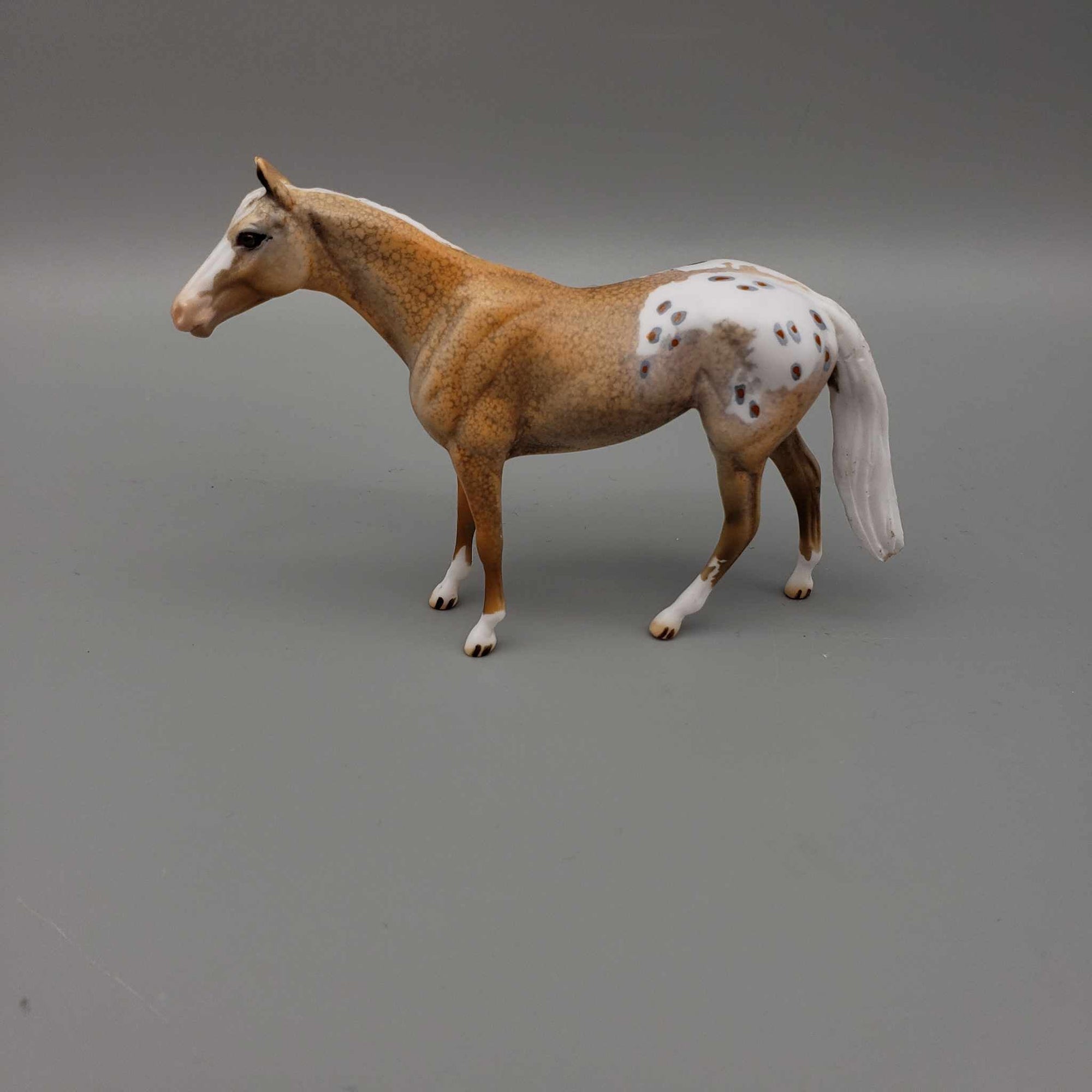 Orson OOAK Palomino Blanket Appaloosa W/Spots and Blaze Thoroughbred Chip By Dawn Quick Moonlight Madness 2023 MM23