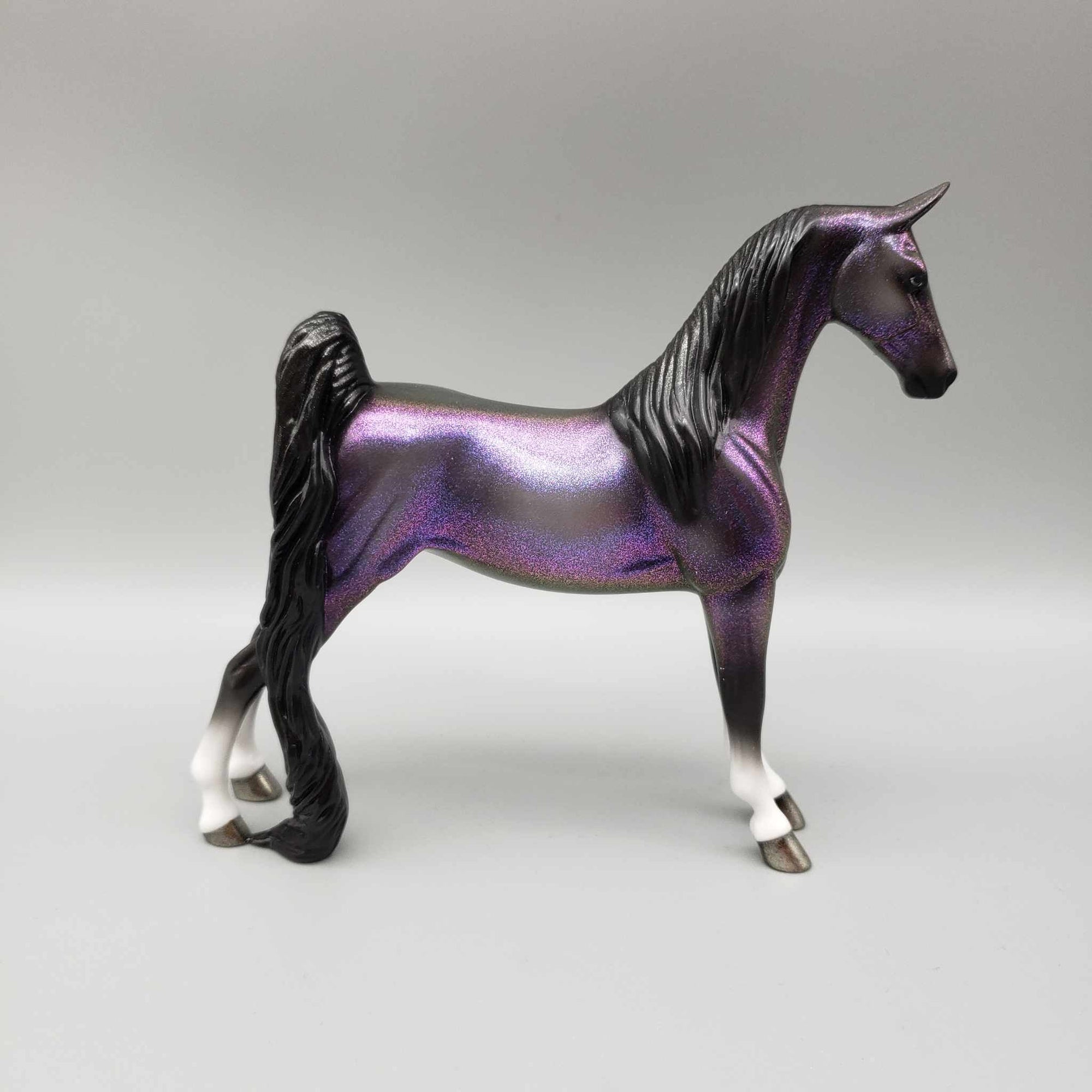 Mistress Of The Dark OOAK Halloween Deco Purple Colorshift Saddlebred Pebble By Ellen Robbins Moonlight Madness 2023 MM23