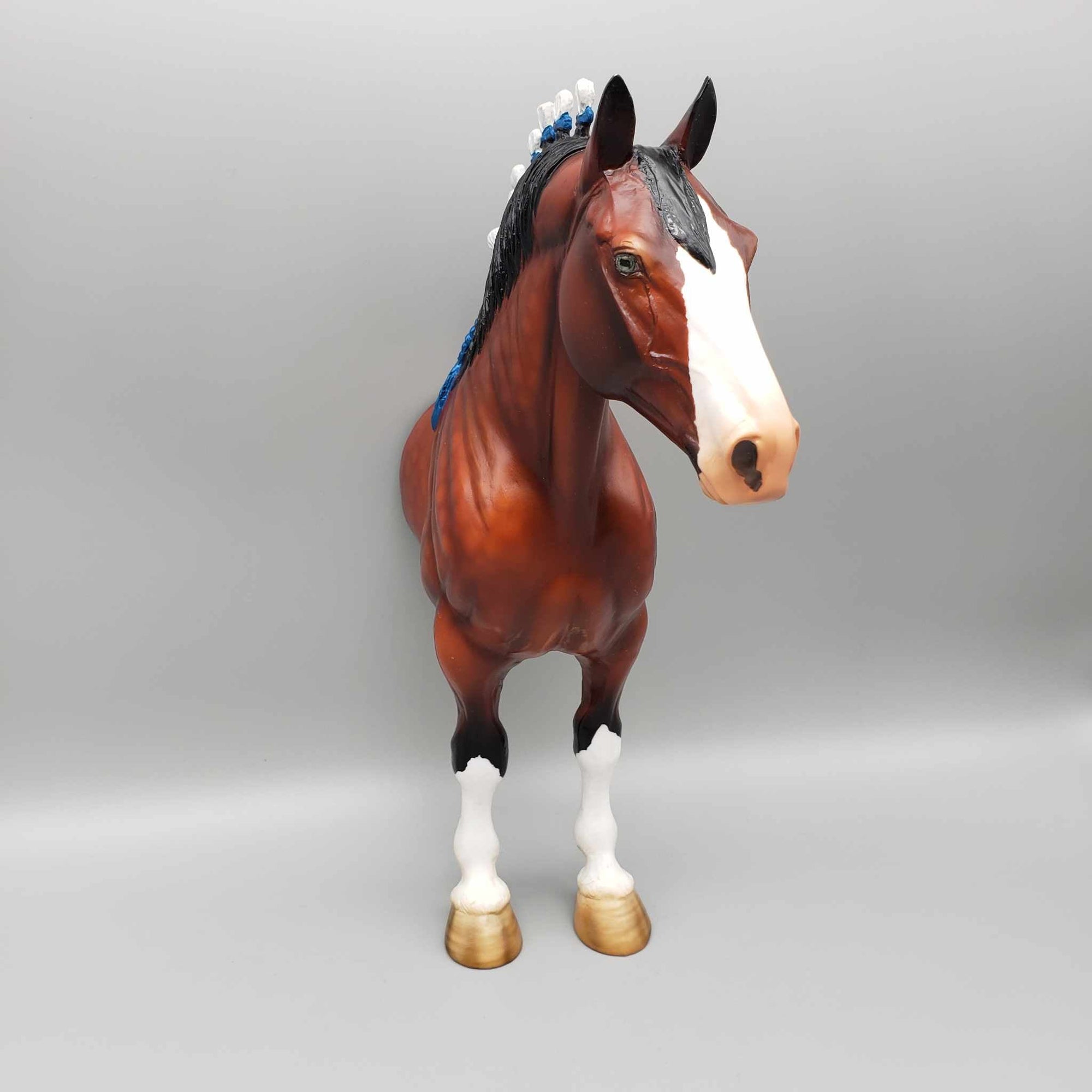 Theodore OOAK Bay Roan 1/2 Standing Draft Wall Decor By Angela Marleau Moonlight Madness 2023 MM23