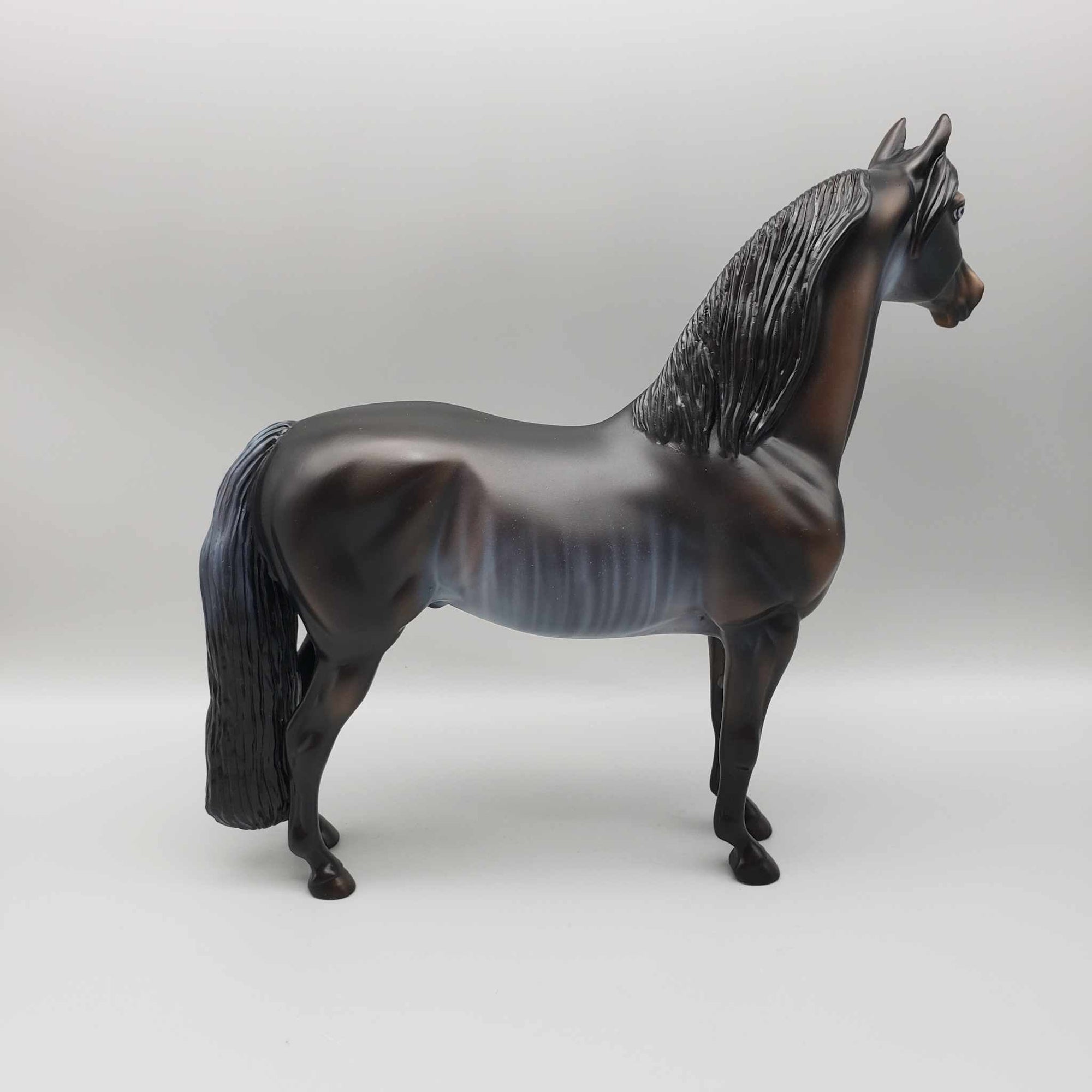 Scare Ya Later OOAK Halloween Deco Dark Bay Rabicano with Green Blacklight Morgan By Ashley Palmer Moonlight Madness 2023 MM23