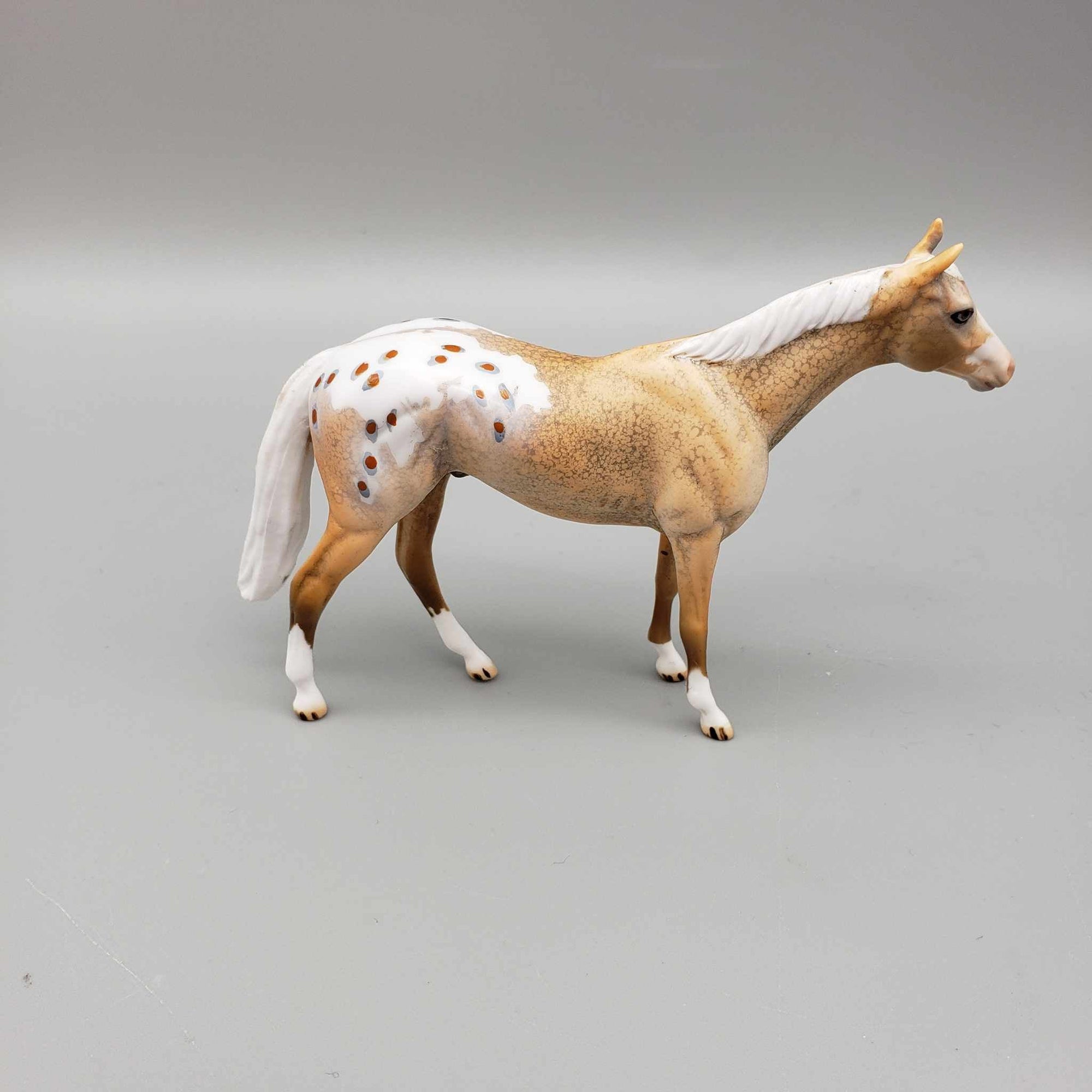 Orson OOAK Palomino Blanket Appaloosa W/Spots and Blaze Thoroughbred Chip By Dawn Quick Moonlight Madness 2023 MM23