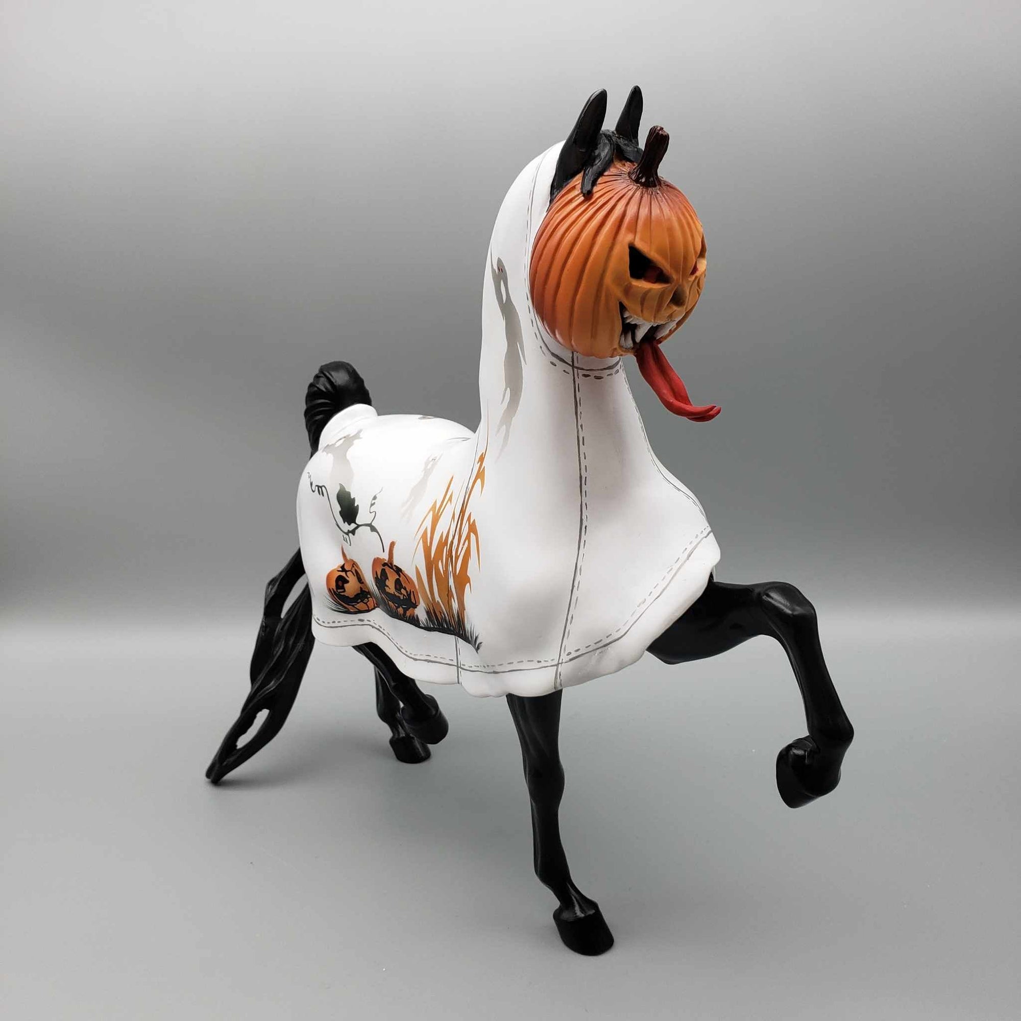 Haunted Harvest OOAK Ghost Sheet Pumpkin Masked Decorator Saddlebred By Dawn Quick BEST OFFER Moonlight Madness 2023 MM23