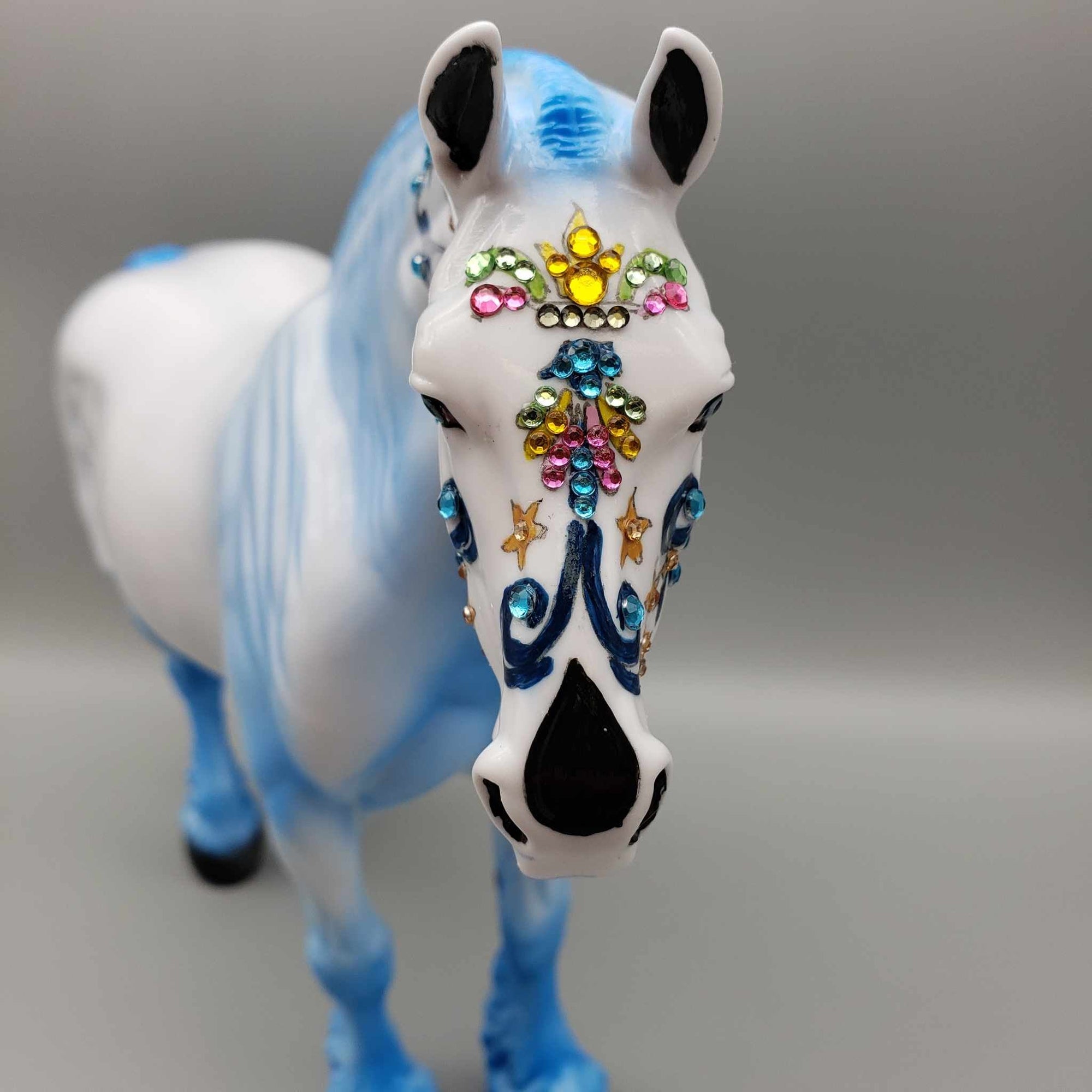 Out of the Blue OOAK Sugar Skull Heavy Draft By Dawn Quick Facebook Auction MM23