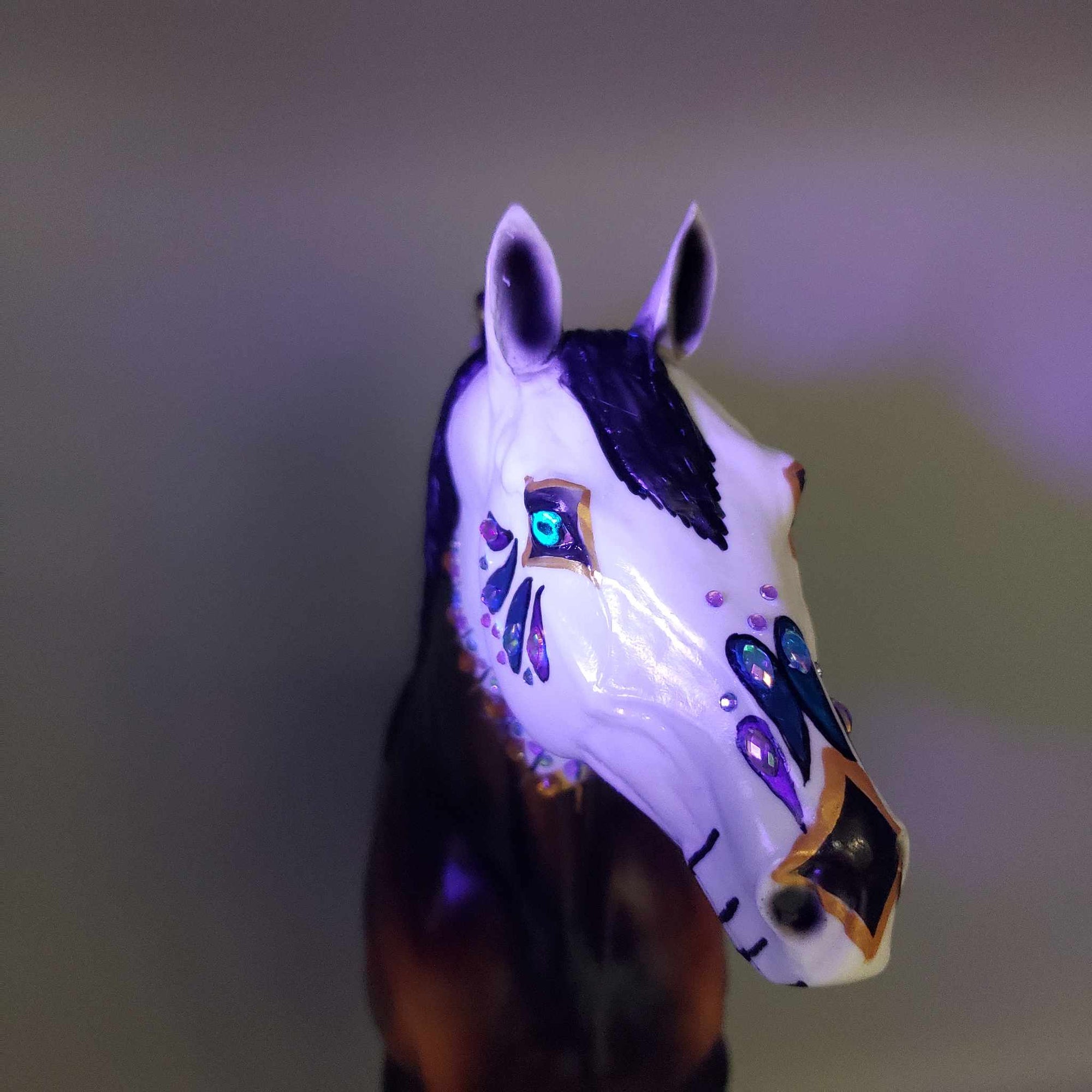 Bay of the Dead OOAK 1/2 Standing Draft Wall Decor Sugar Skull By Dawn Quick Moonlight Madness 2023 MM23