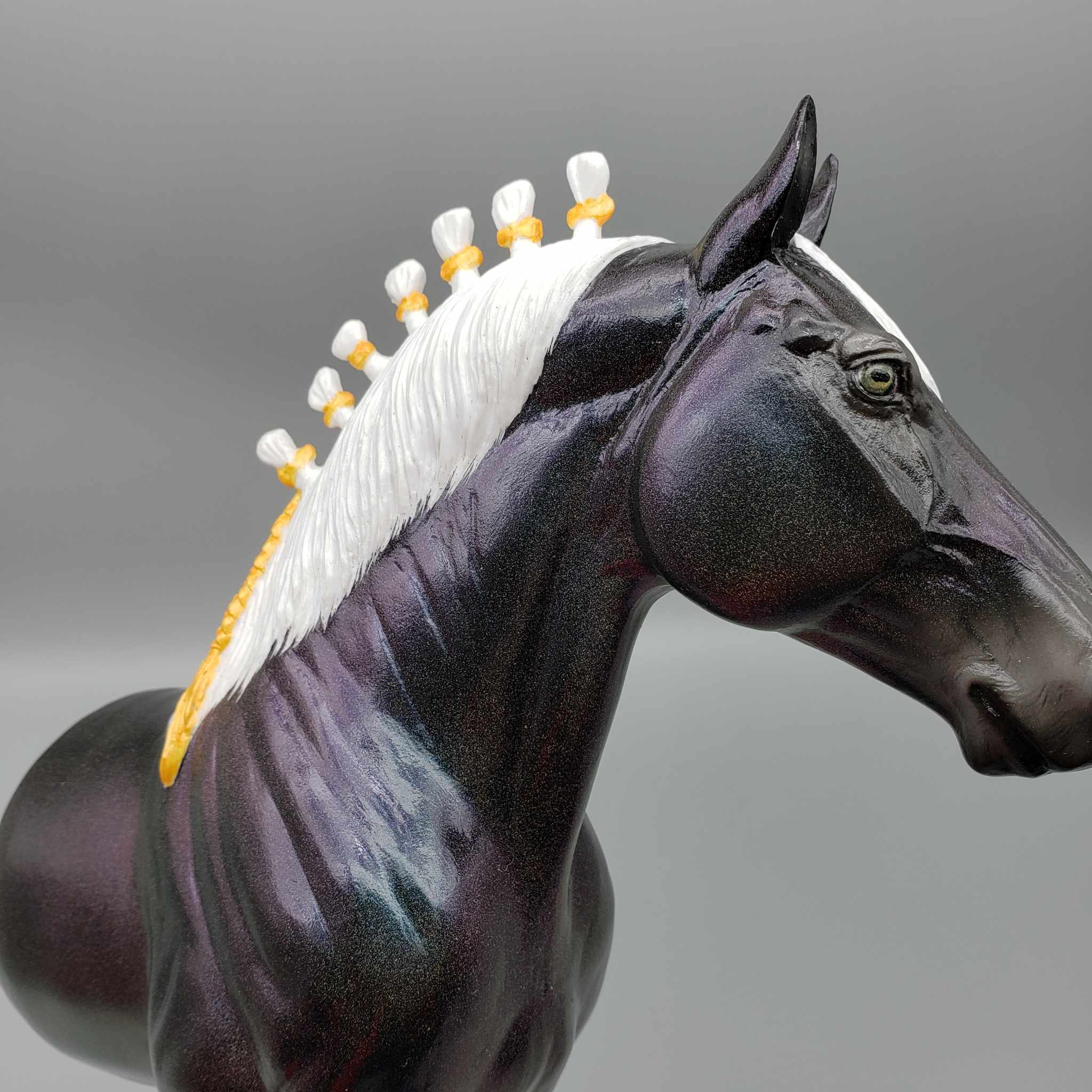 Half A Chance OOAK Holographic Black Half Standing Draft Wall Decor By Ellen Robbins Moonlight Madness 2023 MM23