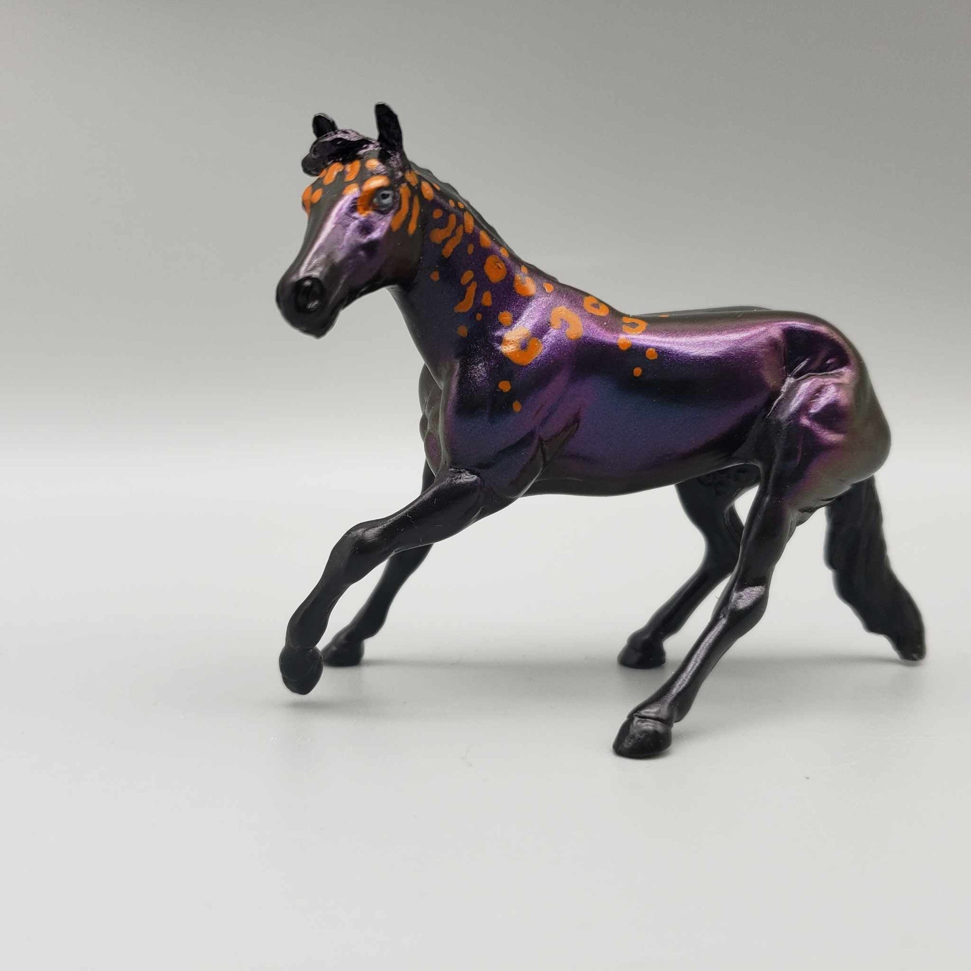 Threnkrek &amp; Calf OOAK Colorshift Black Blacklight Reactive Cutter &amp; Alien Calf Chip LE-30 By Jess Hamill Moonlight Madness 2023 MM23