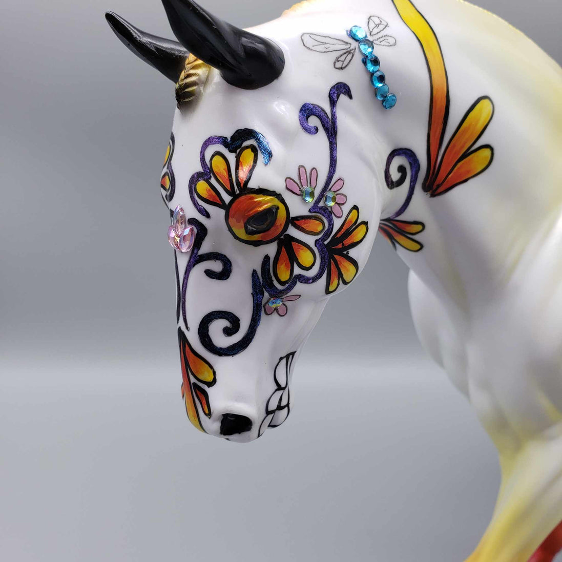 Dragonfly Dreams OOAK Sugar Skull Irish Draught By Dawn Quick Facebook Auction MM23